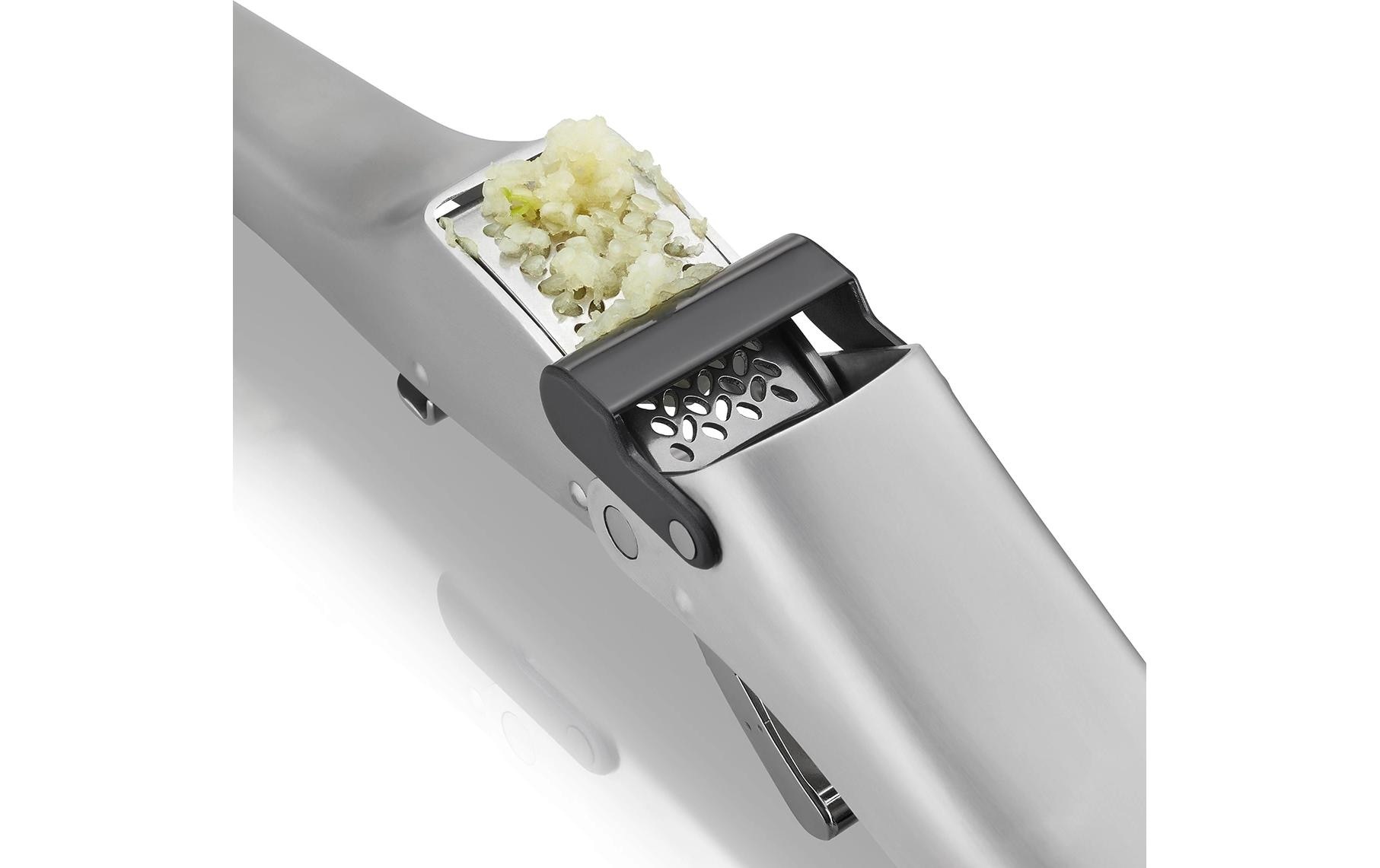 Gefu GARLICO Premium Garlic Press with Swivel Sieve in Silver