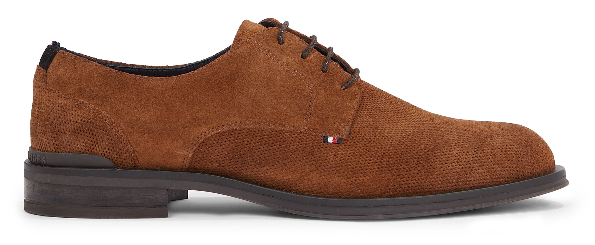 Tommy Hilfiger Schnürschuh »CORE HILFIGER TEXTURED SDE SHOE«, für den eleganten Auftritt, Freizeitschuh, Halbschuh, Schnürschuh