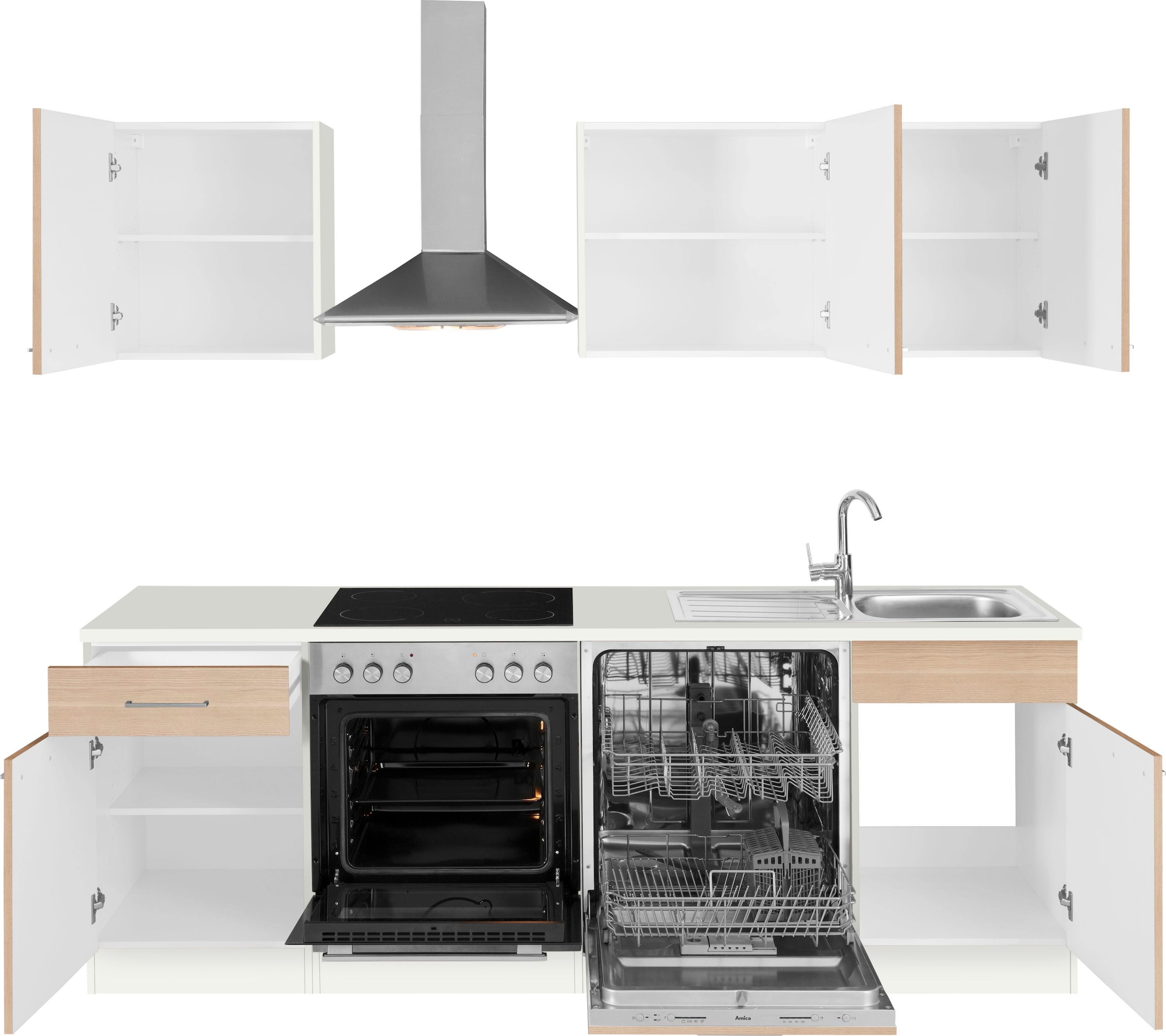 ❤ wiho Küchen Küchenzeile »Zell«, ohne E-Geräte, Breite 230 cm ordern im  Jelmoli-Online Shop