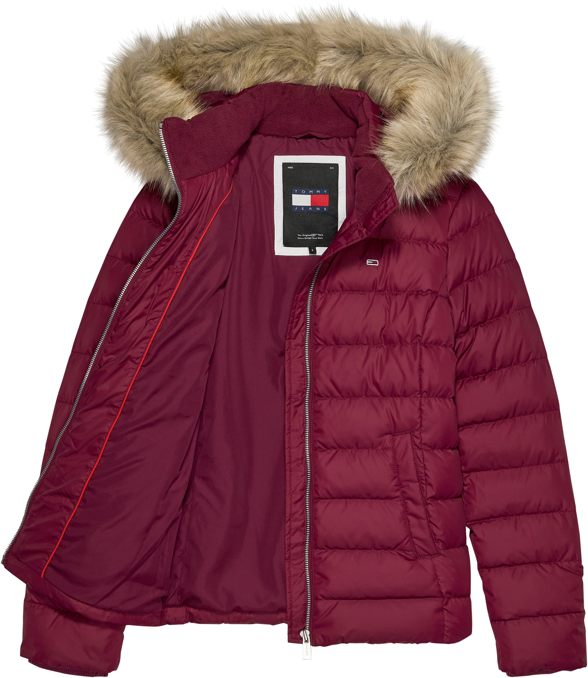 Tommy Jeans Steppjacke »TJW BASIC HOODED DOWN JACKET EXT«, mit Kapuze, mit Logostickerei