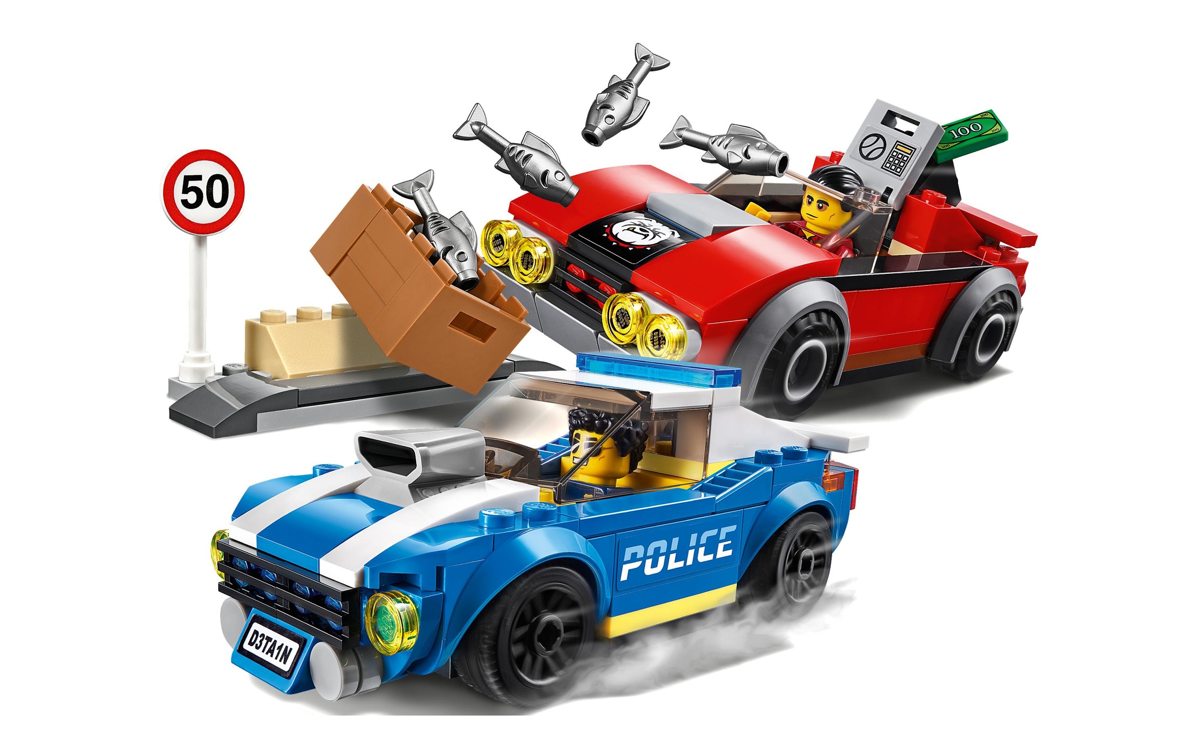 LEGO® Konstruktionsspielsteine »Festnahme auf der Autobahn«