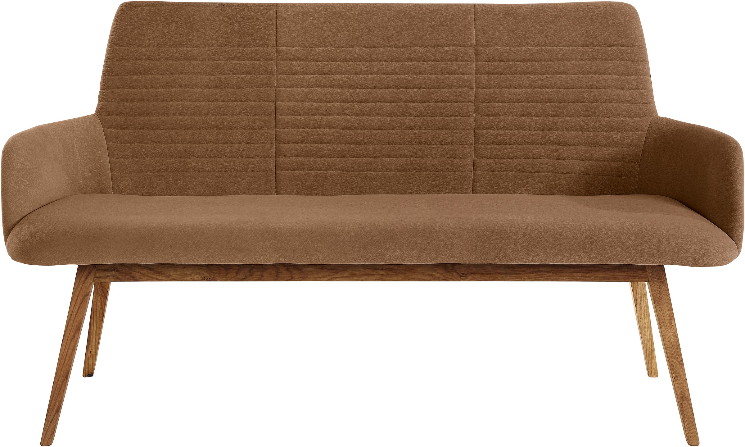 GOODproduct Sitzbank »Alessja«, (1 St.), Breite 160 cm, Bezug aus Microfaser, Gestell aus Eiche Massivholz