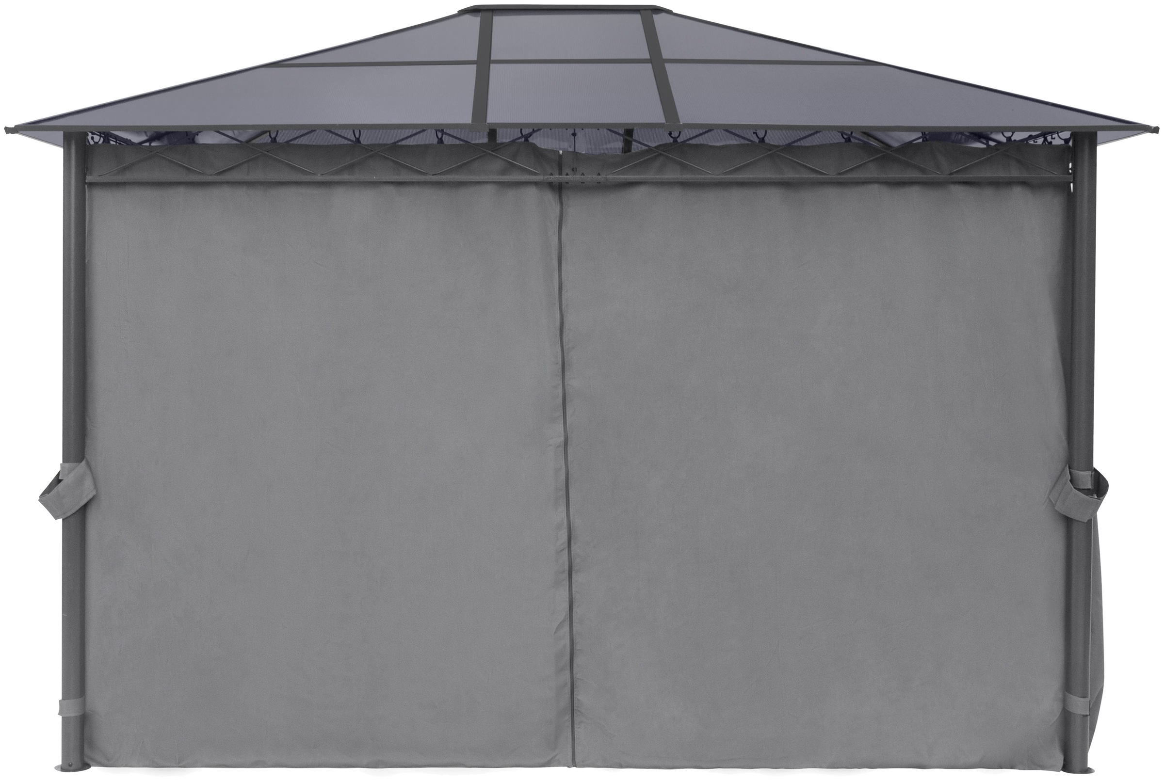 KONIFERA Pavillon »Nizza«, 360x300 cm, Stahlgestell, Polycarbonat-Dachplatten, inkl. Moskitonetze