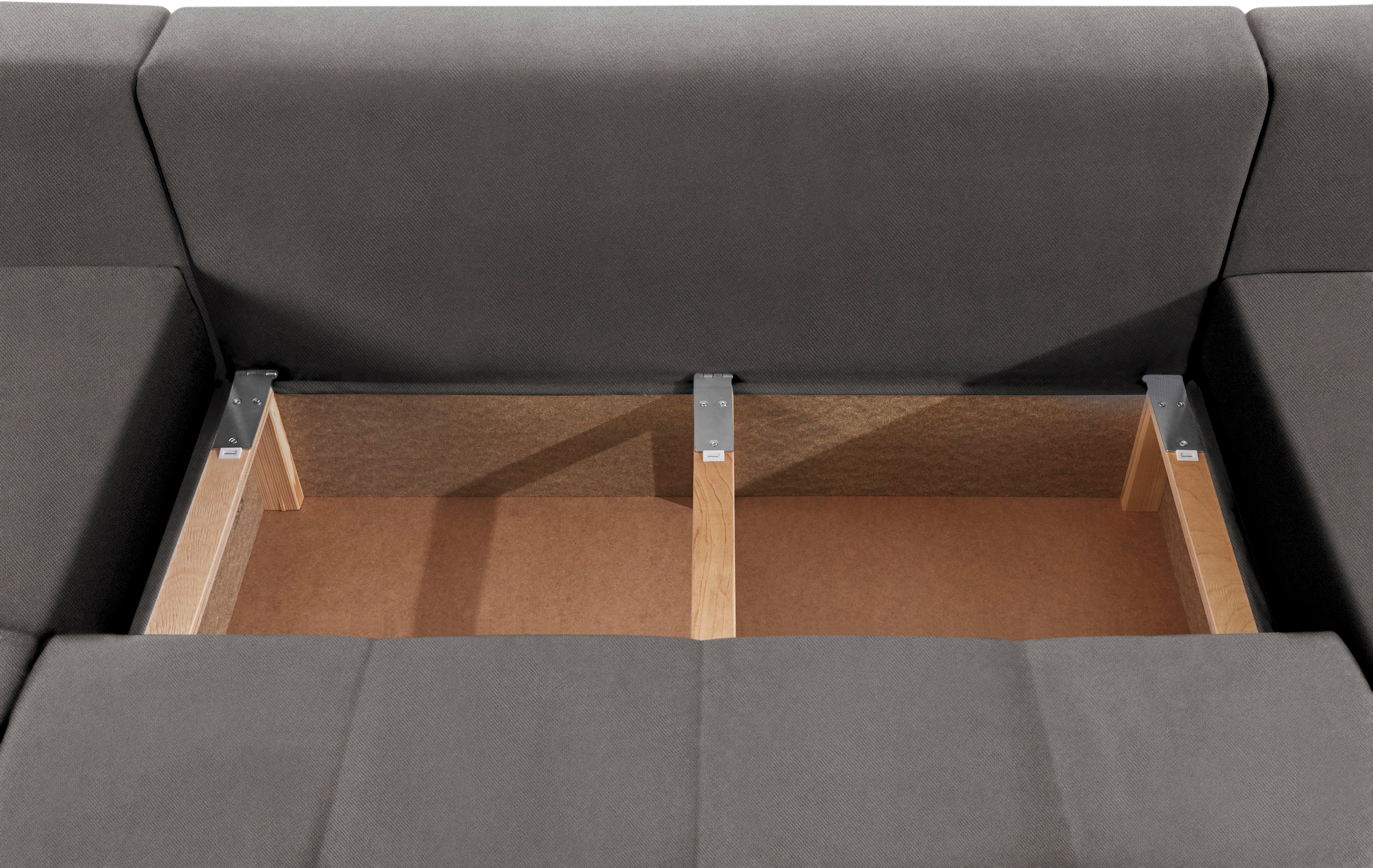 COLLECTION AB Wohnlandschaft Josy, inkl. Bettfunktion, Bettkasten und Zierkissen