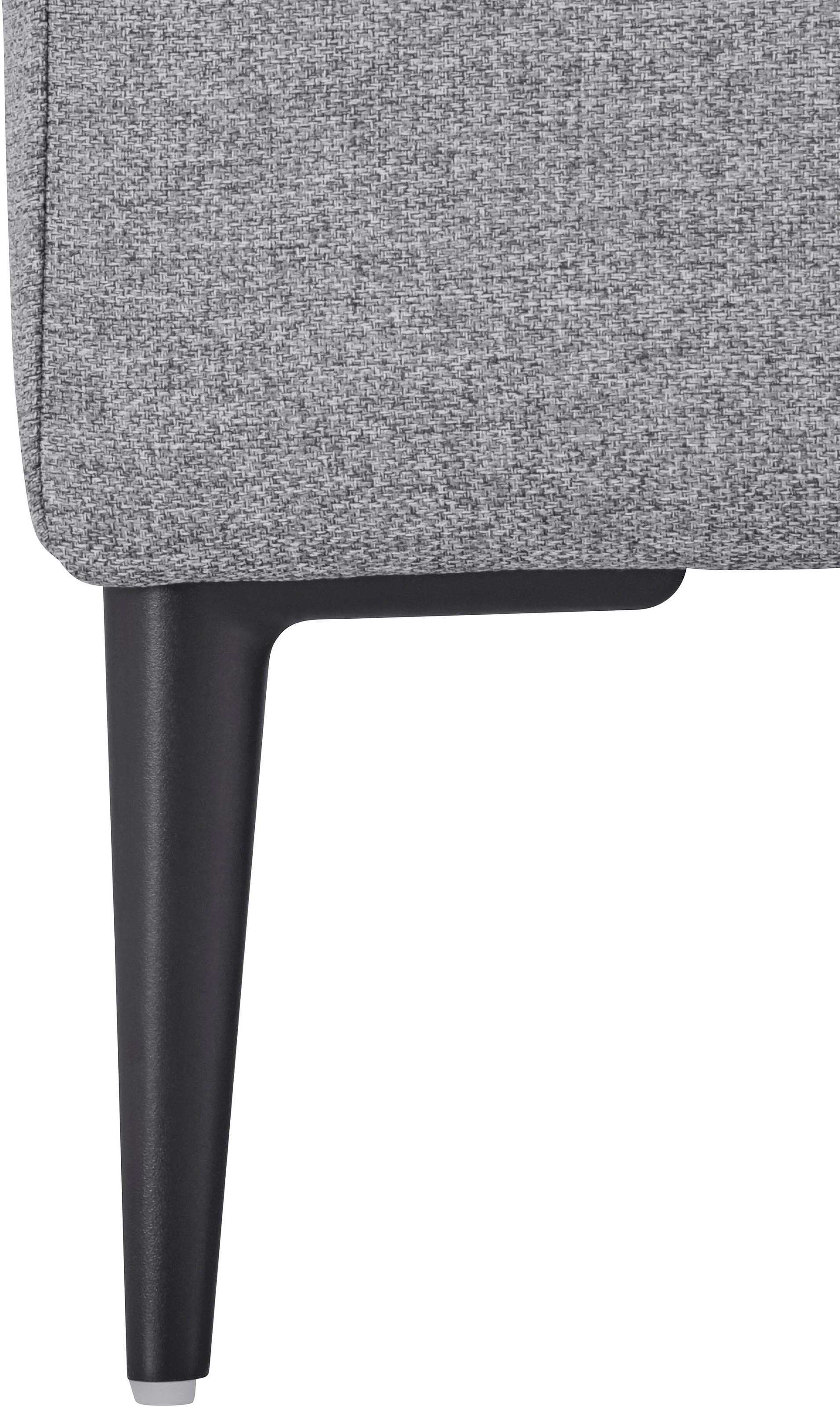 INOSIGN Ecksofa »Aurora, L-Form, mit extra breiter Recamiere, 324 x 170 cm (BxT)«, Designsofa mit tollem Sitzkomfort, extra hohe Metallfüsse schwarz