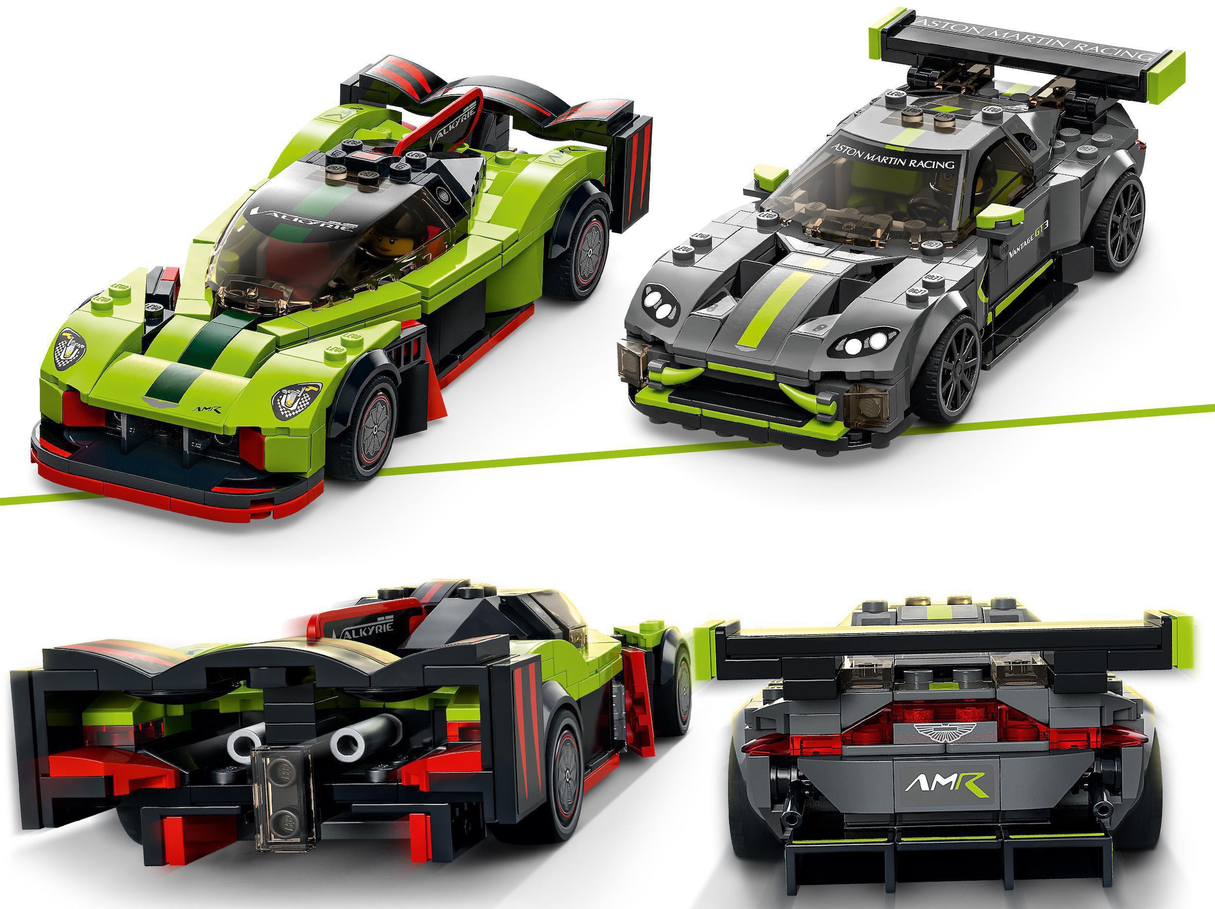 LEGO® Konstruktionsspielsteine »Aston Martin Valkyrie AMR Pro & Aston Martin Vantage GT3 (76910)«, (592 St.), LEGO® Speed Champions