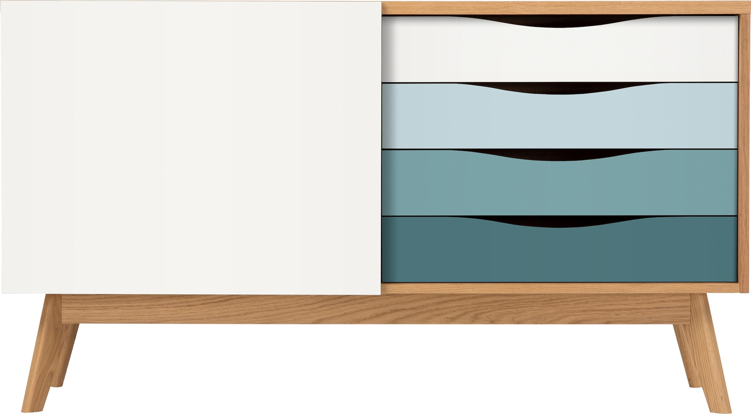 Woodman Sideboard »Hilla«, Kommode im angesagten skandinavischen Look, Breite 130 cm