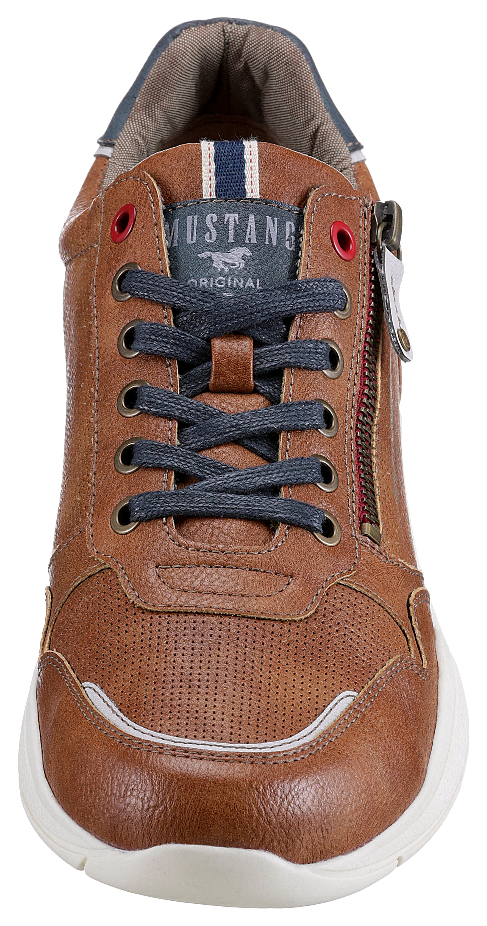 Mustang Shoes Sneaker, mit seitlichem Reissverschluss, Freizeitschuh, Halbschuh, Schnürschuh