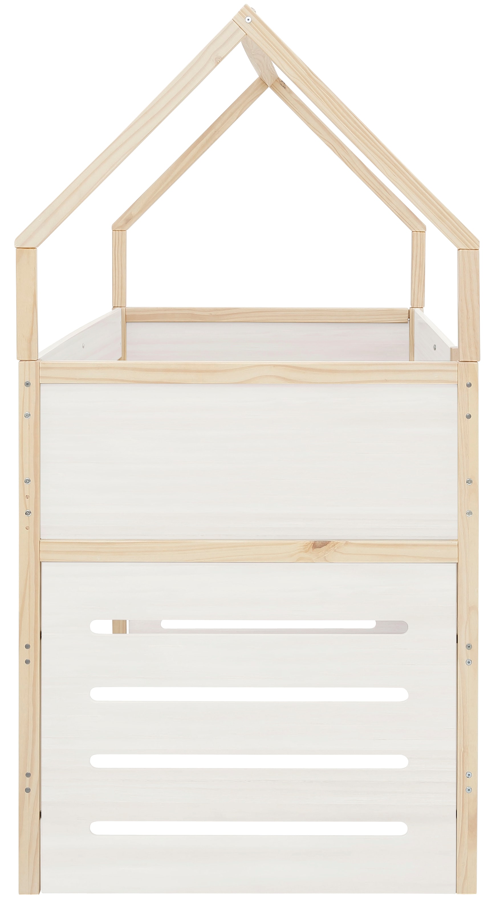 Lüttenhütt Hochbett »Janne«, Kiefernholz, Einzelbett, inklusive Holzleiter, Liegefläche 90x200 cm