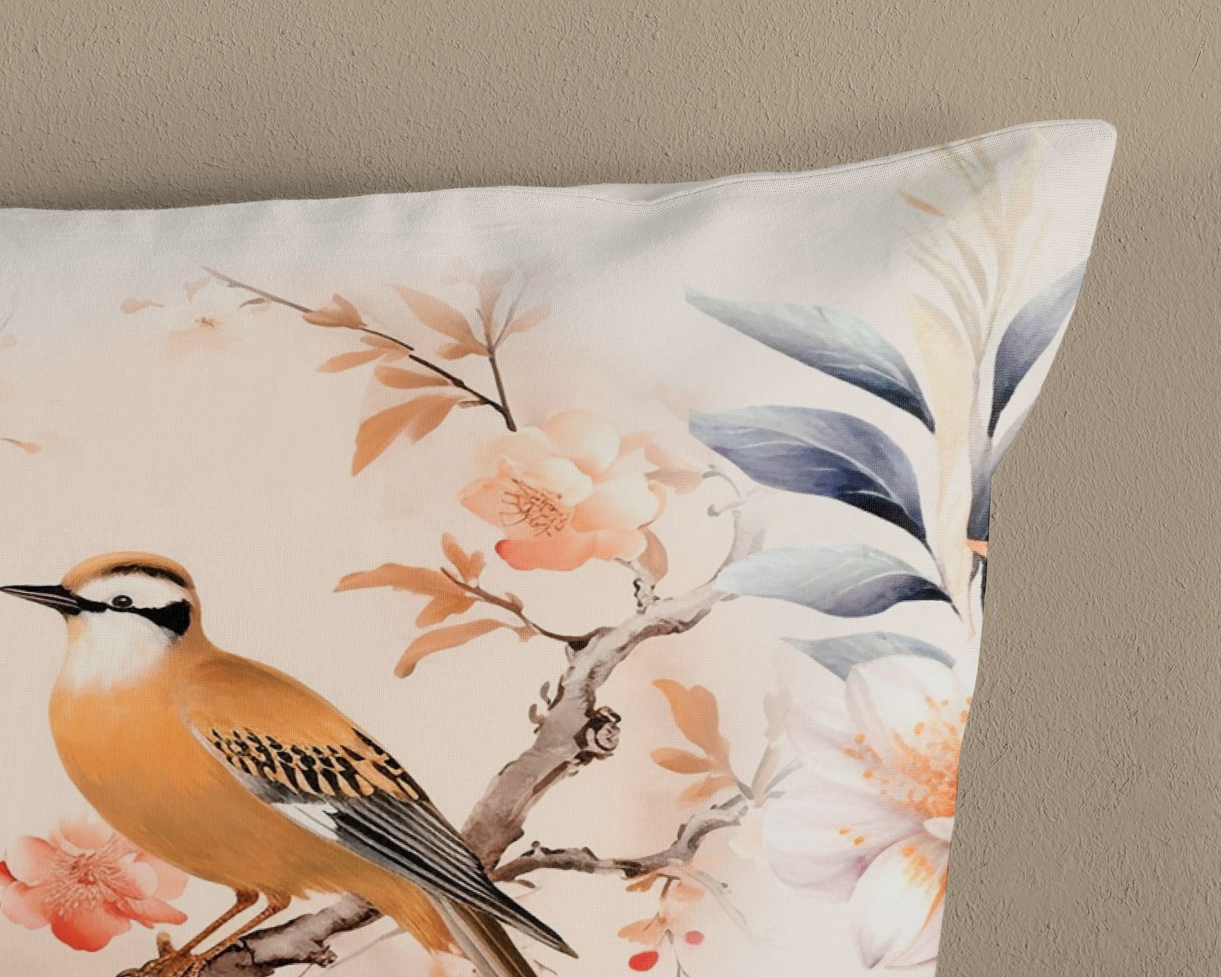 good morning Wendebettwäsche »Gloria«, Baumwolle, Renforcé, Reissverschluss, Wendeoptik, Blumen, Vogel, Natur