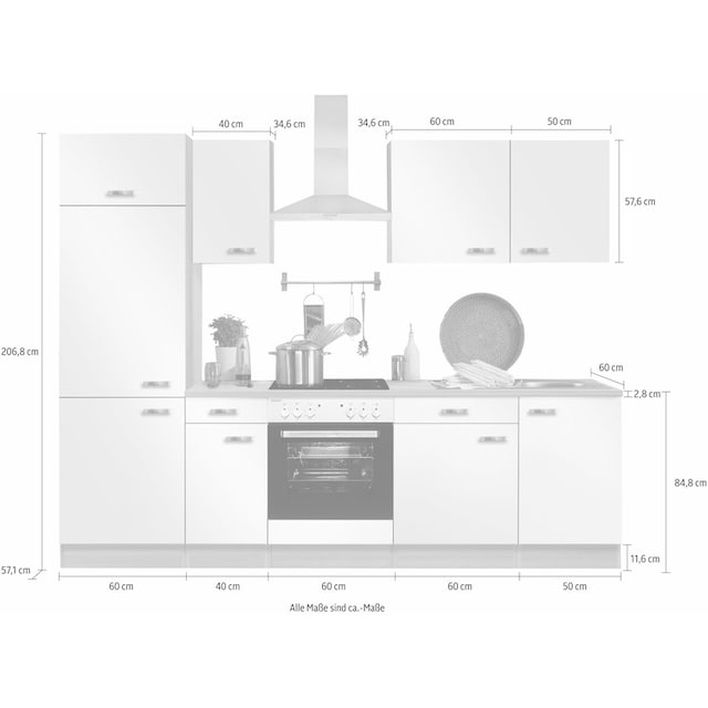 ❤ OPTIFIT Küchenzeile »Faro«, ohne E-Geräte, Breite 270 cm entdecken im  Jelmoli-Online Shop