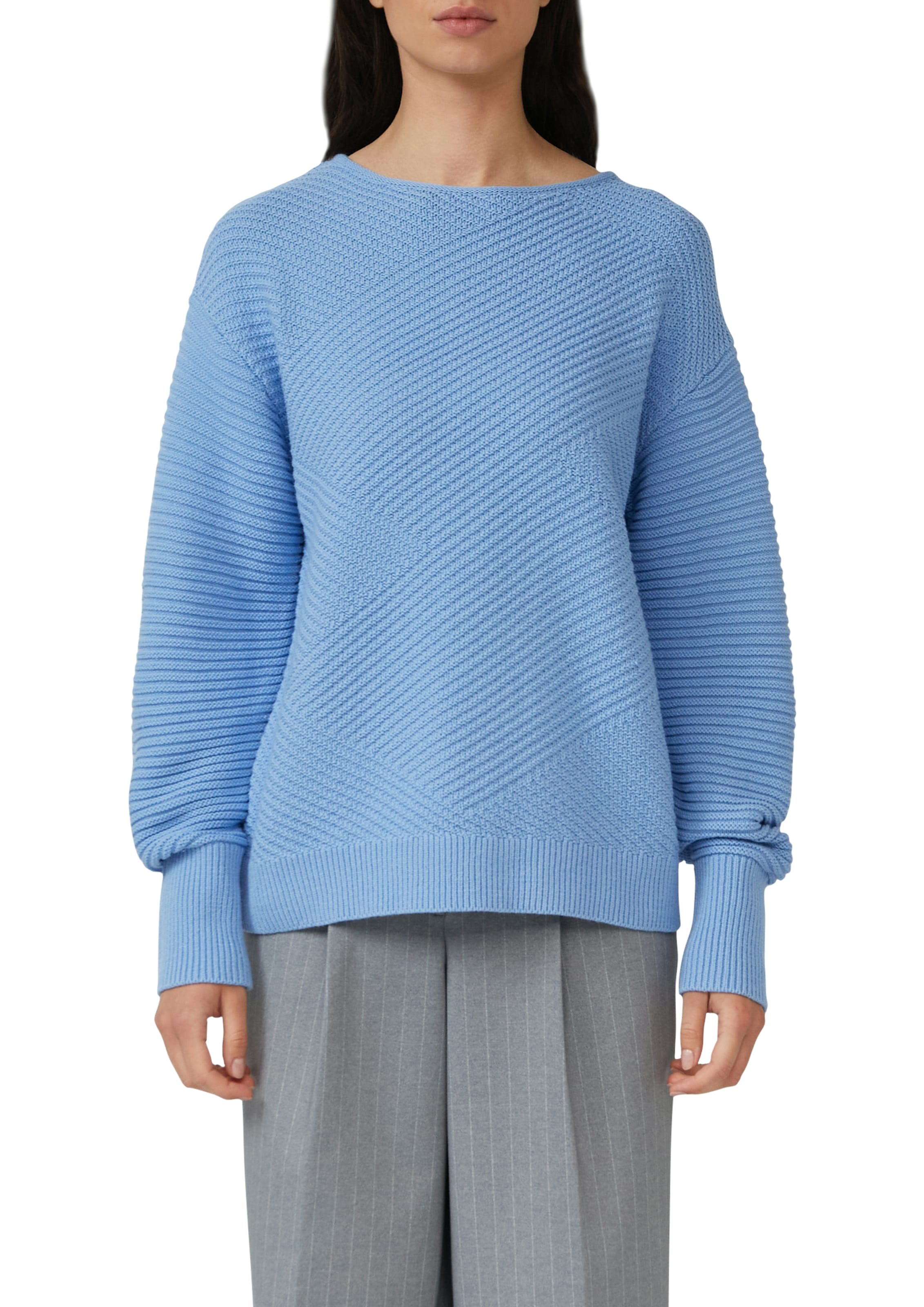 s.Oliver Strickpullover mit Strick-Muster und Rundhals