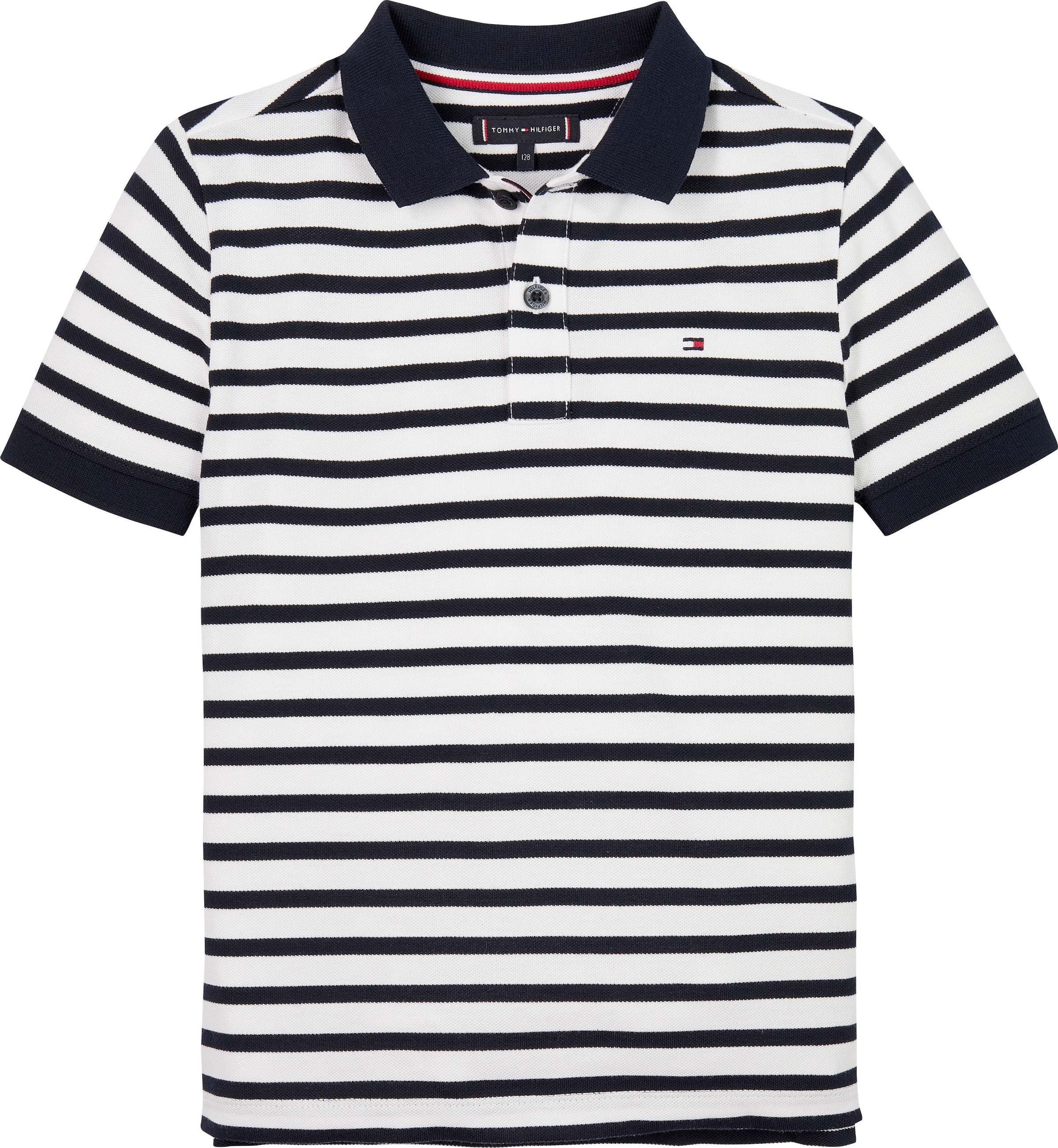 TOMMY HILFIGER Poloshirt »FLAG POLO S/S«, mit Logostickerei