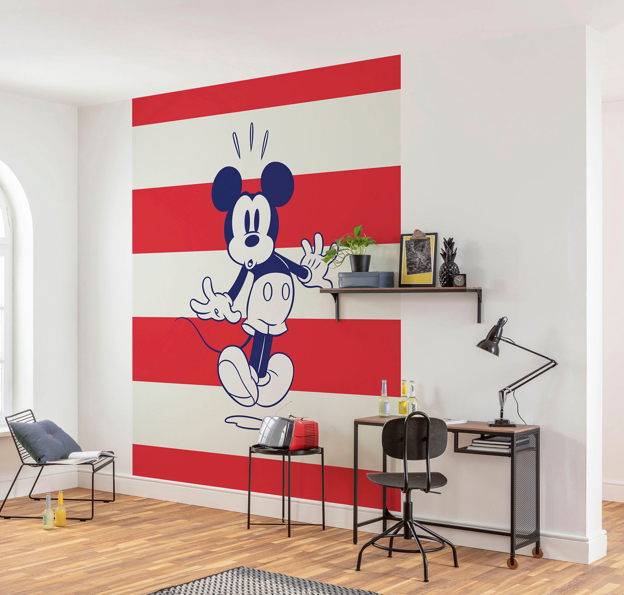 Komar Vliestapete »Digitaldruck Vlies - Mickey Vibrant - Grösse 200 x 250 cm«, bedruckt, Kinderzimmer