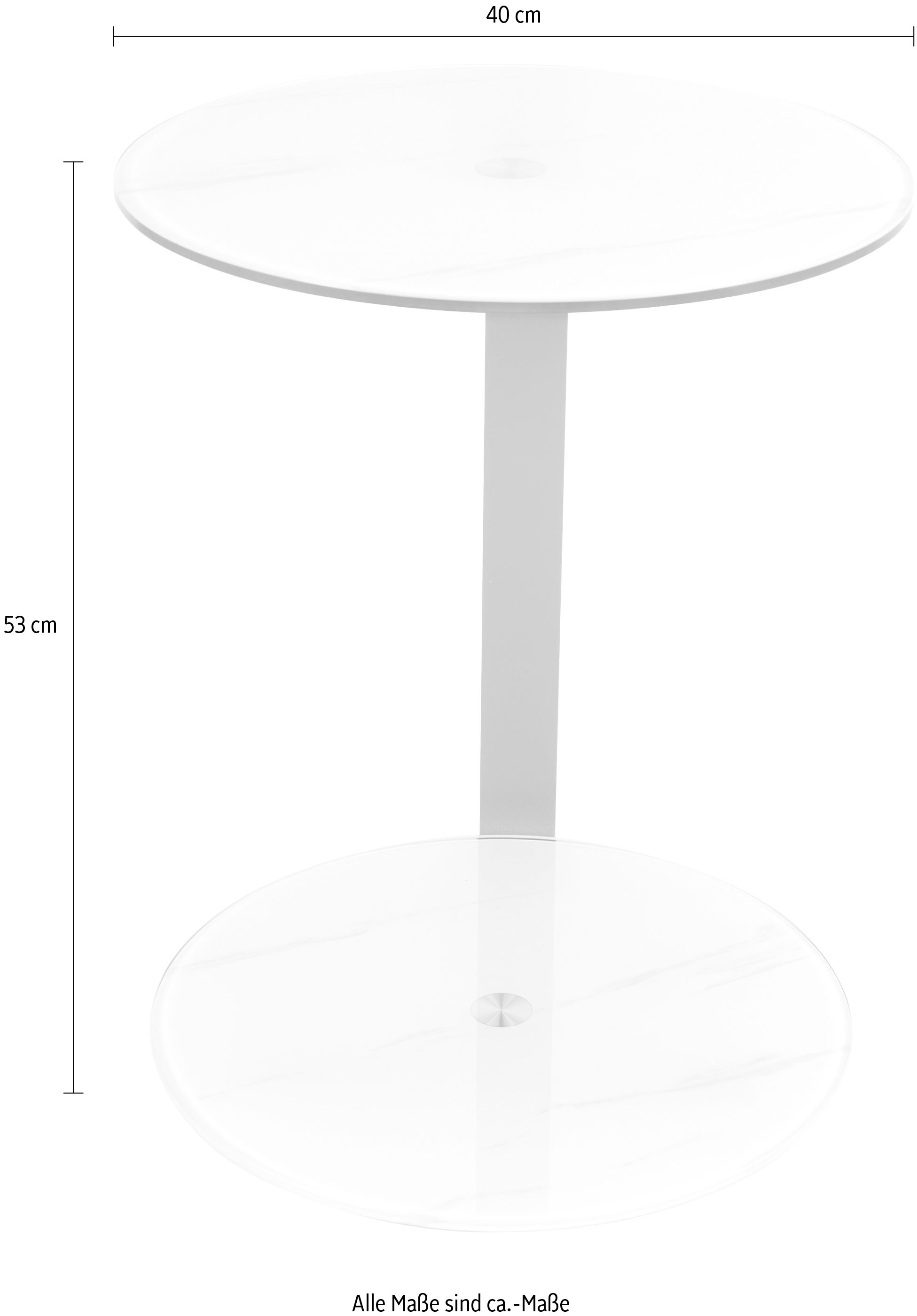 Kayoom Beistelltisch »Quentin 525, Sofa-Beistelltisch,mit Metallgestell«, (1 St.), Gestellfuss auch als Ablage, elegante Form und Farbvarianten