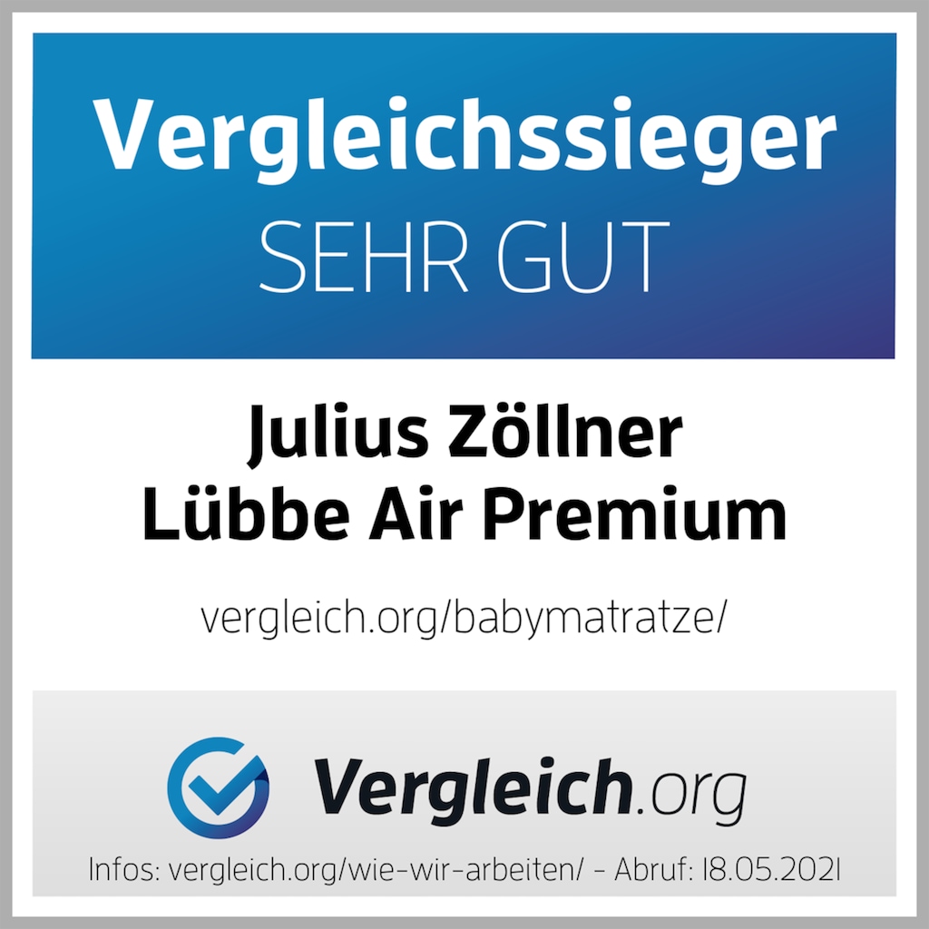 Julius Zöllner Babymatratze »Dr. Lübbe Air Premium«, 10 cm hoch, (1 St.)