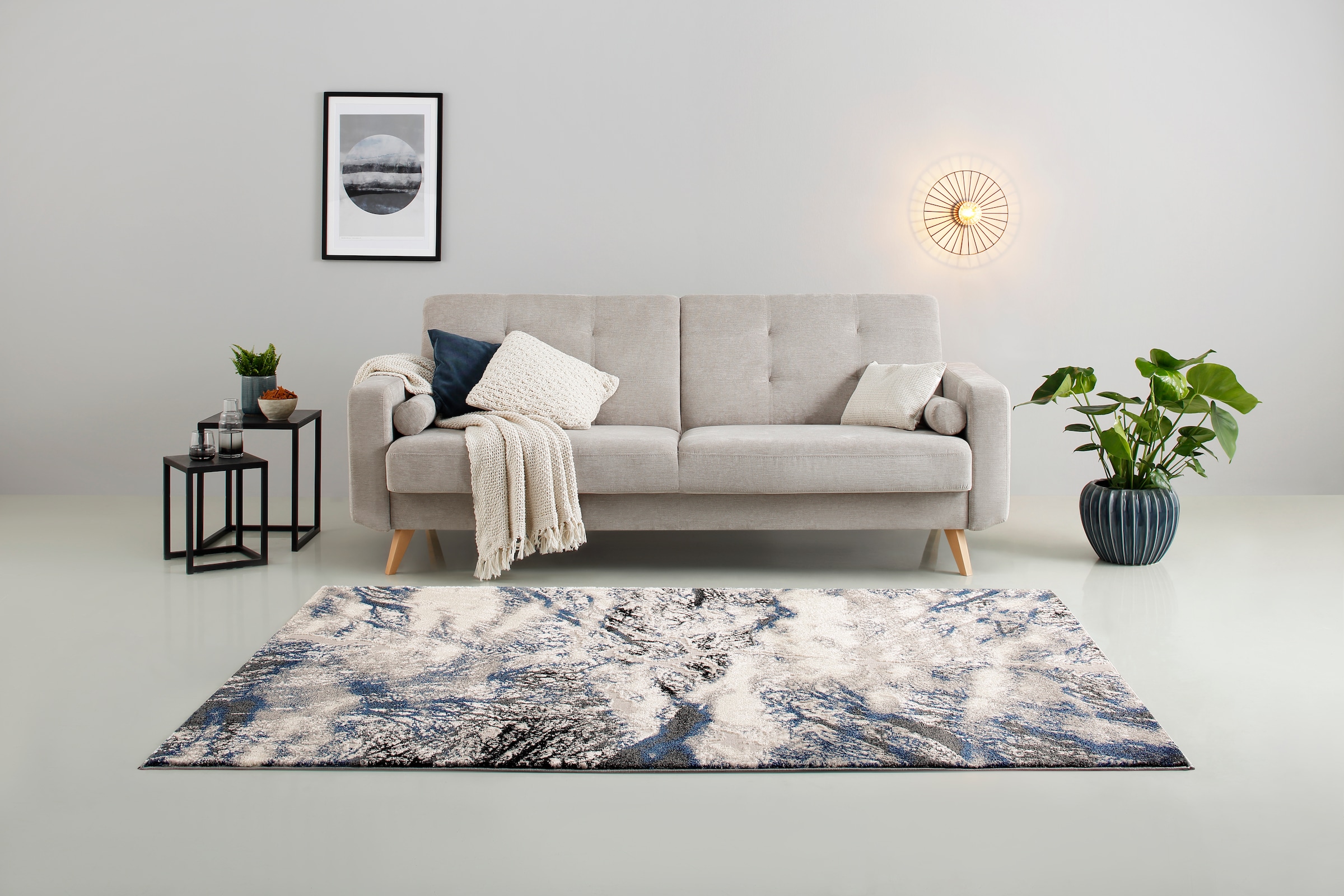 my home Teppich modernes - online Teppich, rechteckig, »Dario«, Design, weich shoppen Jelmoli-Versand Haptik, | angenehme Marmor- Wende