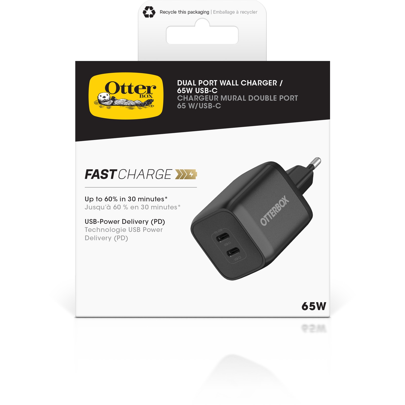 Otterbox USB-Ladegerät »Wall Charger 65W GaN 2x USB-C«, USB-Power Delivery (PD)