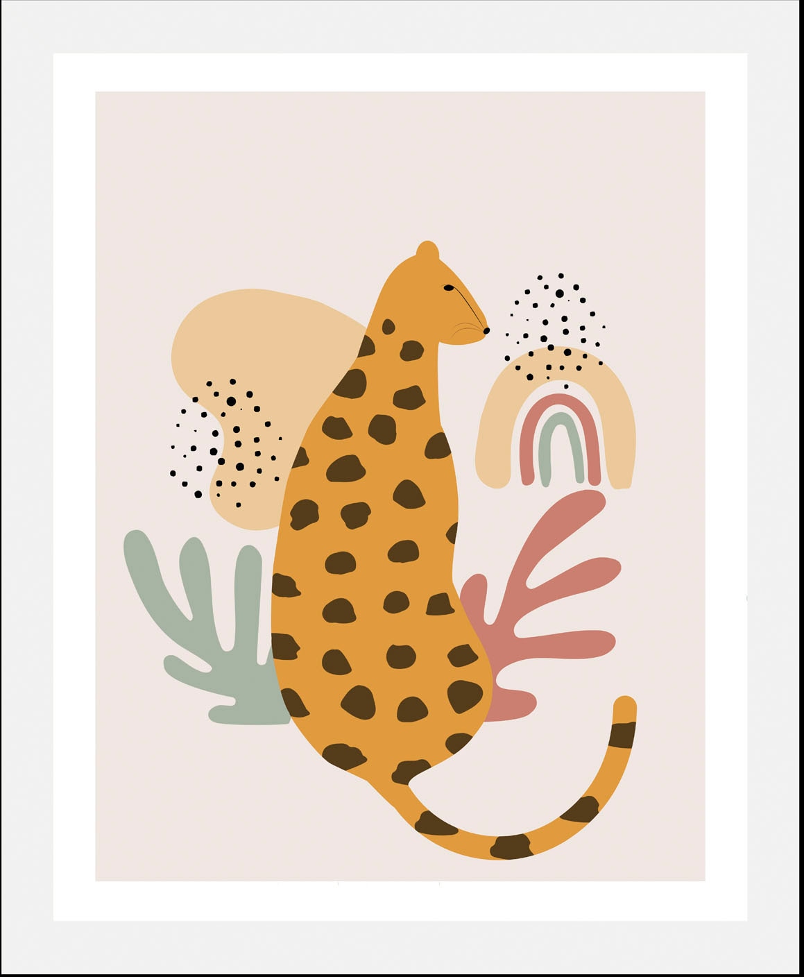 queence Bild »Finou«, Tiere-Regenbogen-Abstrakt-Pflanzen-Pflanzenbilder-Wildtiere-Katze-Katzenbilder-Raubkatzen, (1 St.), gerahmt