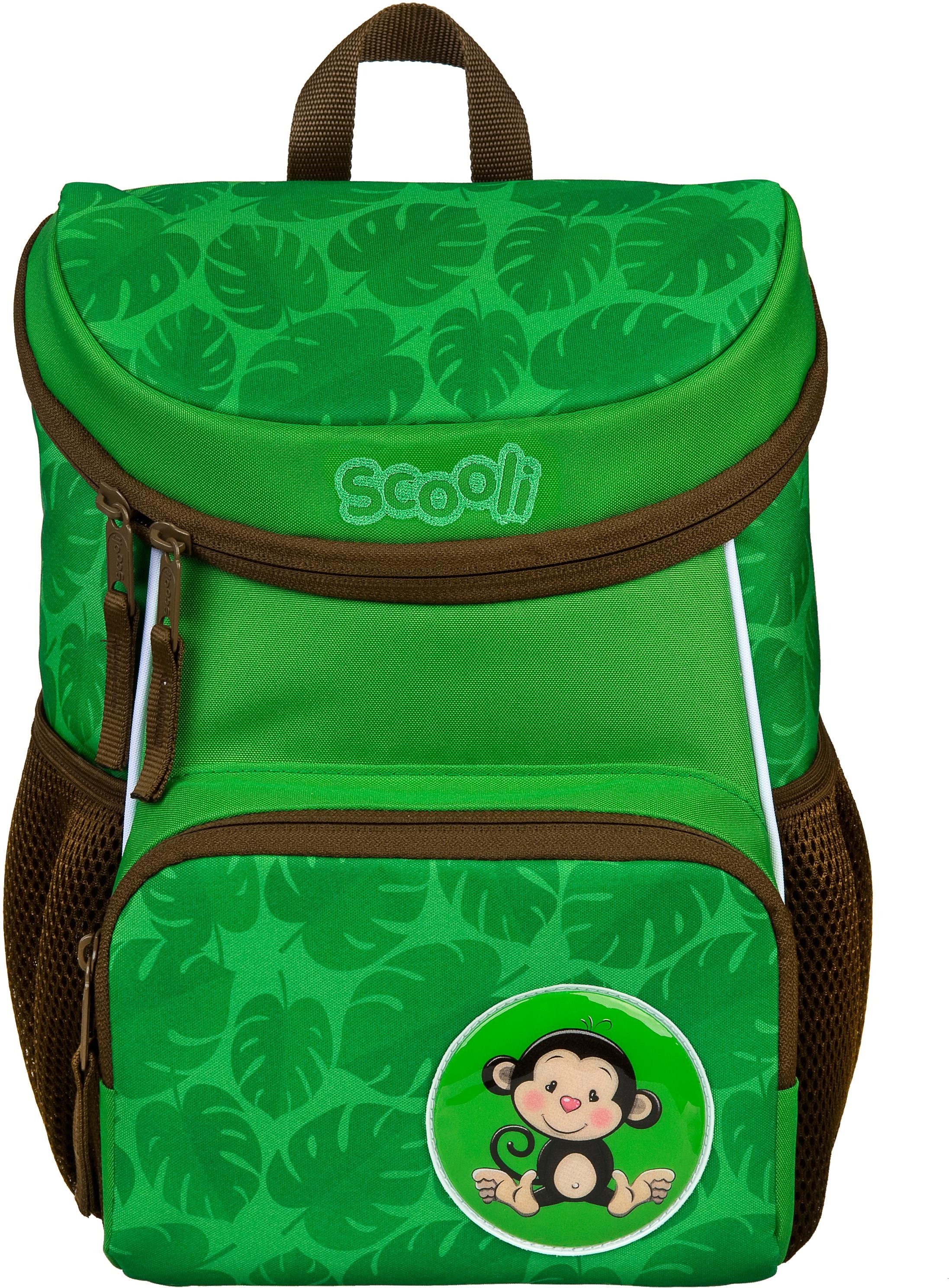 Scooli Kinderrucksack »Mini-Me, Max Monkey«, Reflektoren