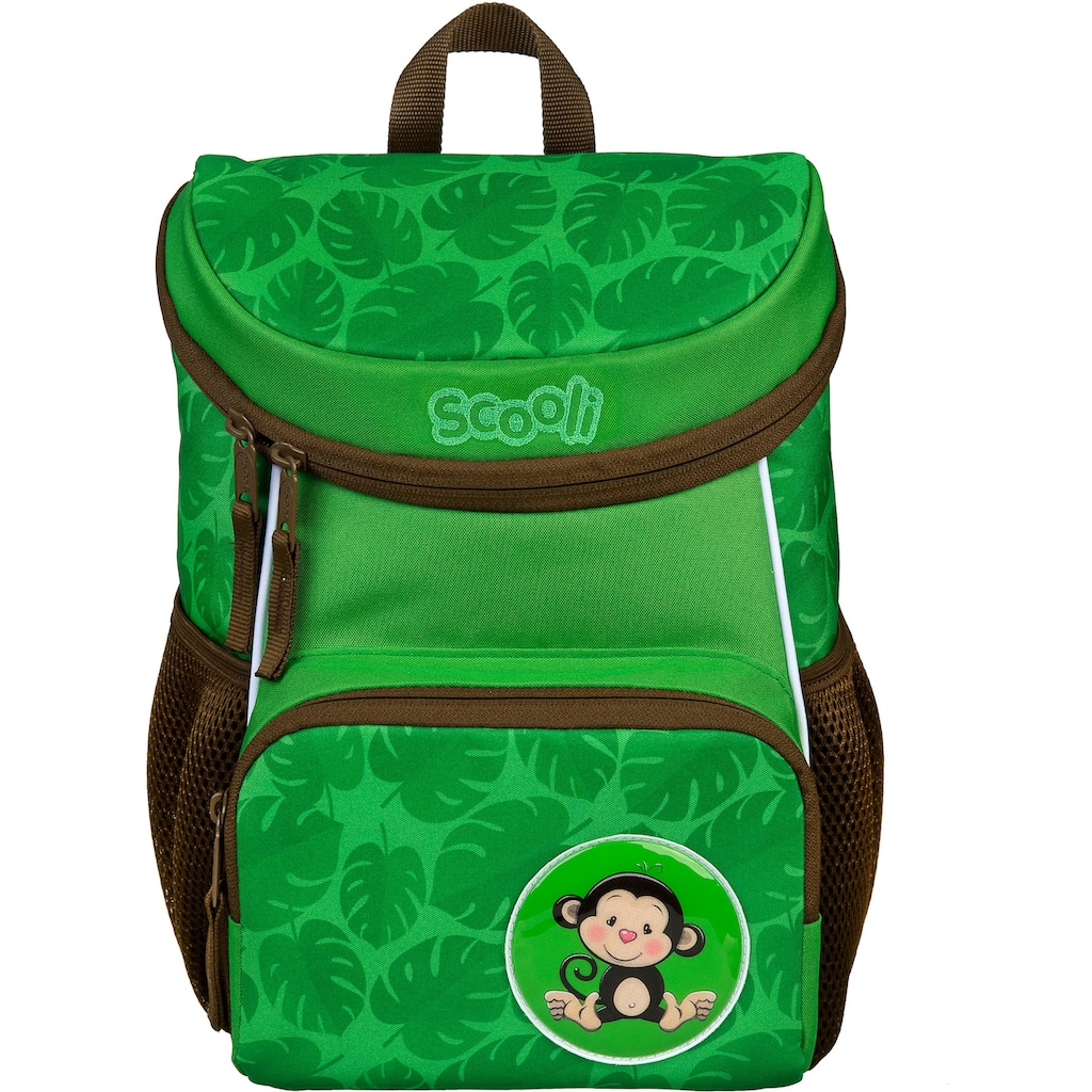 Scooli Kinderrucksack »Mini-Me, Max Monkey«, Reflektoren