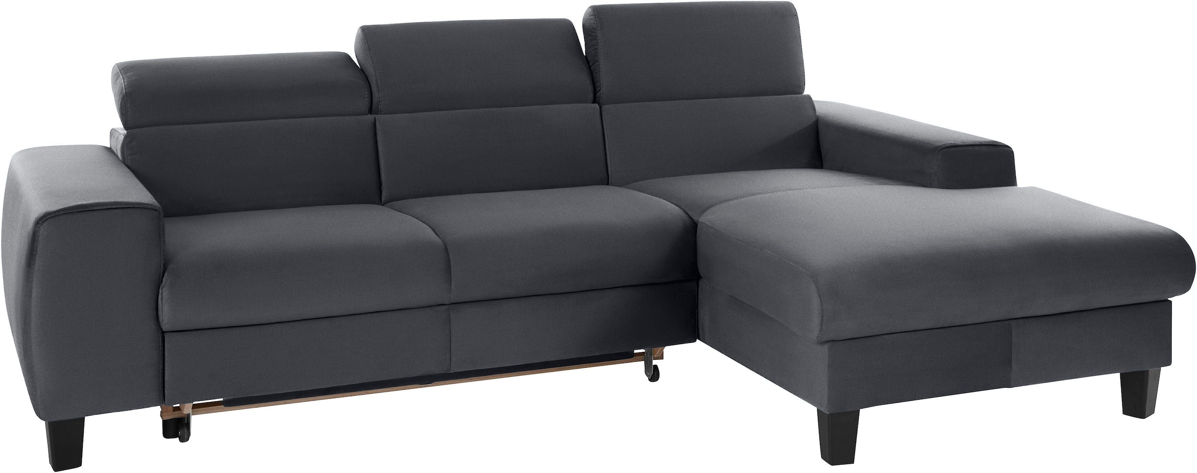 COTTA Polstergarnitur »Morven L-Form«, (Set), Set bestehend aus: Ecksofa mit Kopfteilverstellung & Hocker