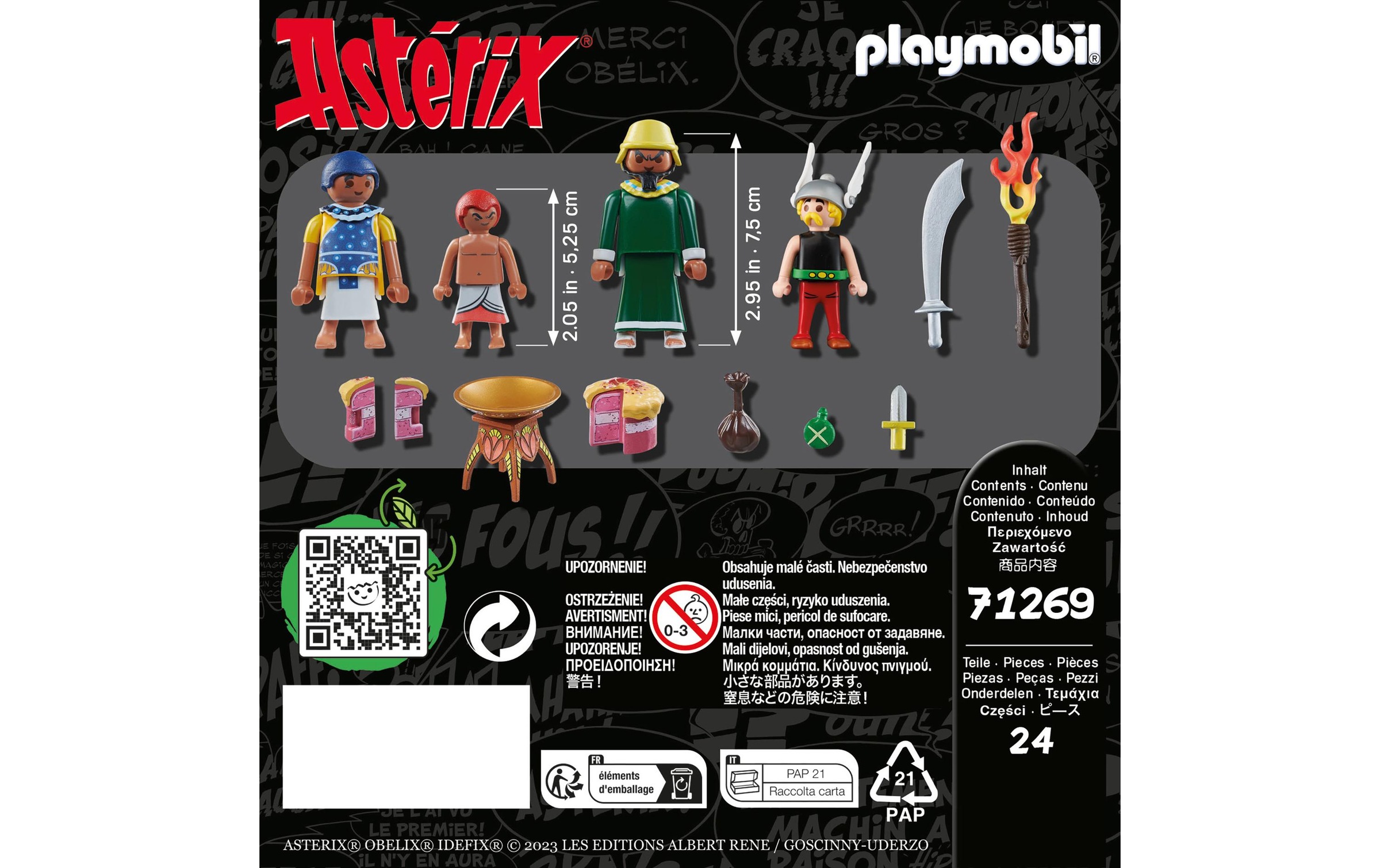 Playmobil® Spielbausteine »Asterix Pyradonis' vergiftete Torte 71269«, (24 St.)