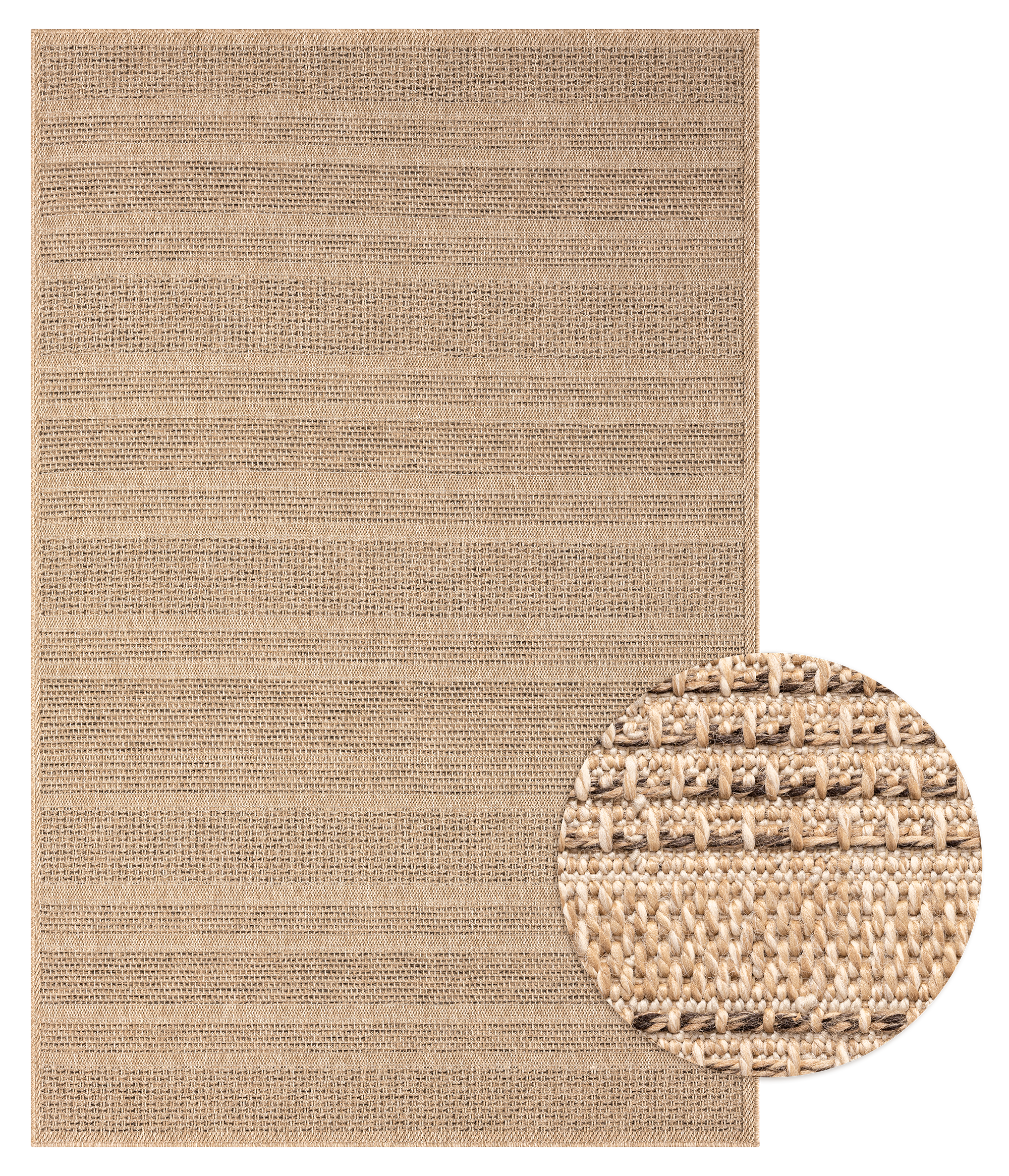 merinos Teppich »Kenzy 4«, rechteckig, 10 mm Höhe, robuster In- und Outdoor Teppich im natürlichen Jute-Look, wetterfest