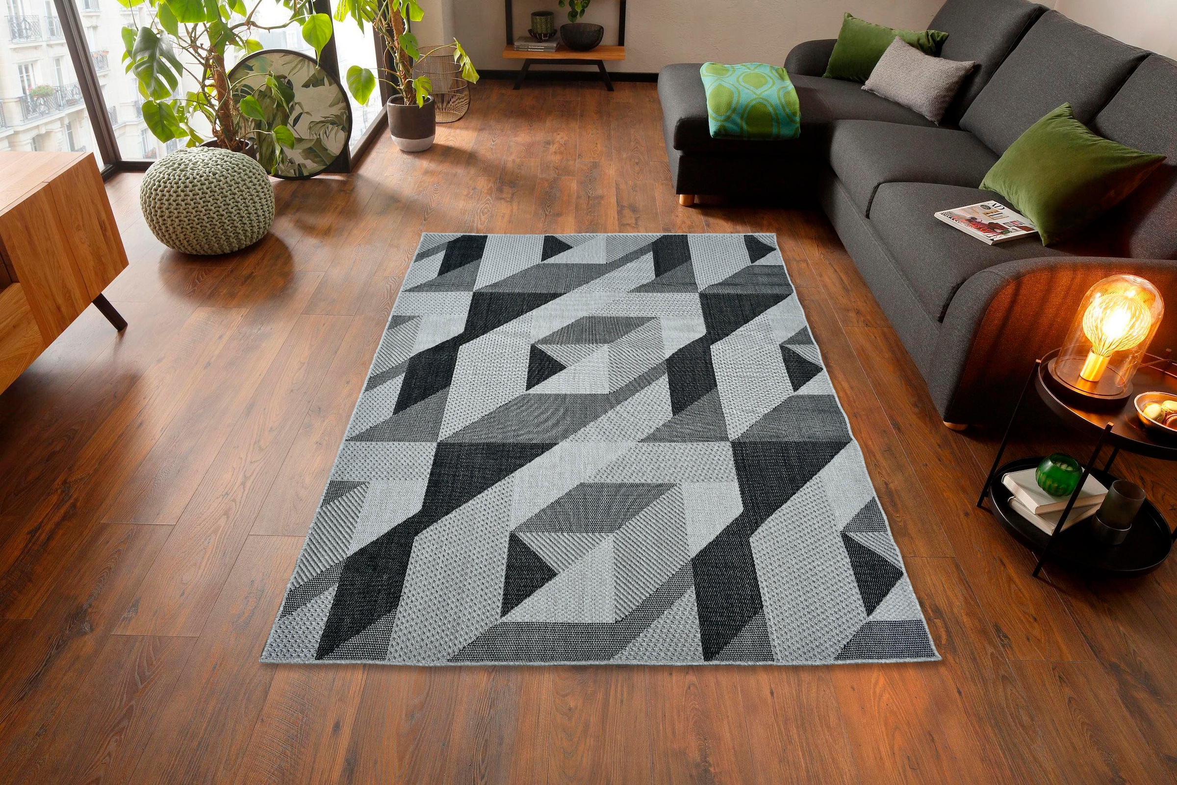 Home affaire Teppich In- mit Muster, rechteckig, Outdoor schmutzabweisend, shoppen geometrischem | »Borfin«, geeignet Jelmoli-Versand und online