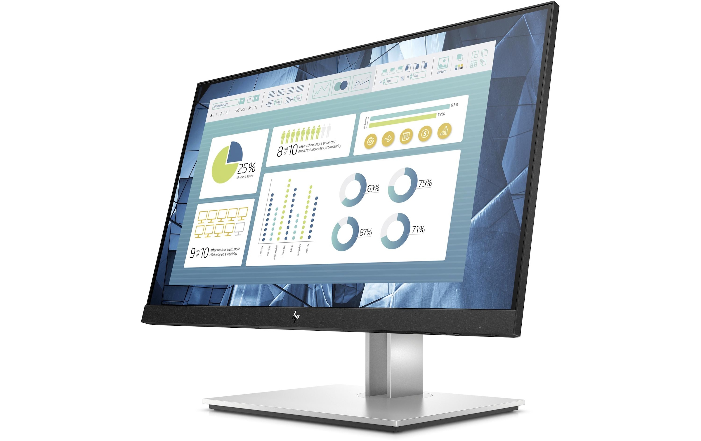 HP Ergo Monitor »E22 G4 9VH72AA#ABB«, 54,39 cm/21,5 Zoll, 1920 x 1080 px, Full HD, 5 ms Reaktionszeit, 60 Hz