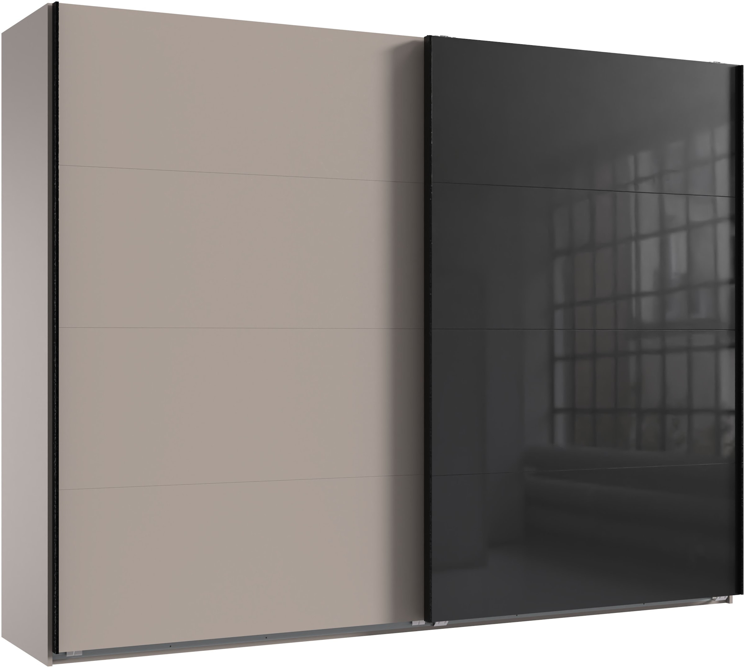 Wimex Kleiderschrank »Tilburg, Metallgriffe, Made in Germany« Breite 270cm wahlweise mit 2 oder 3 Türen, mit Schwebetüren, jeweils 1 Glaselement, 180, 225 oder 270cm breit