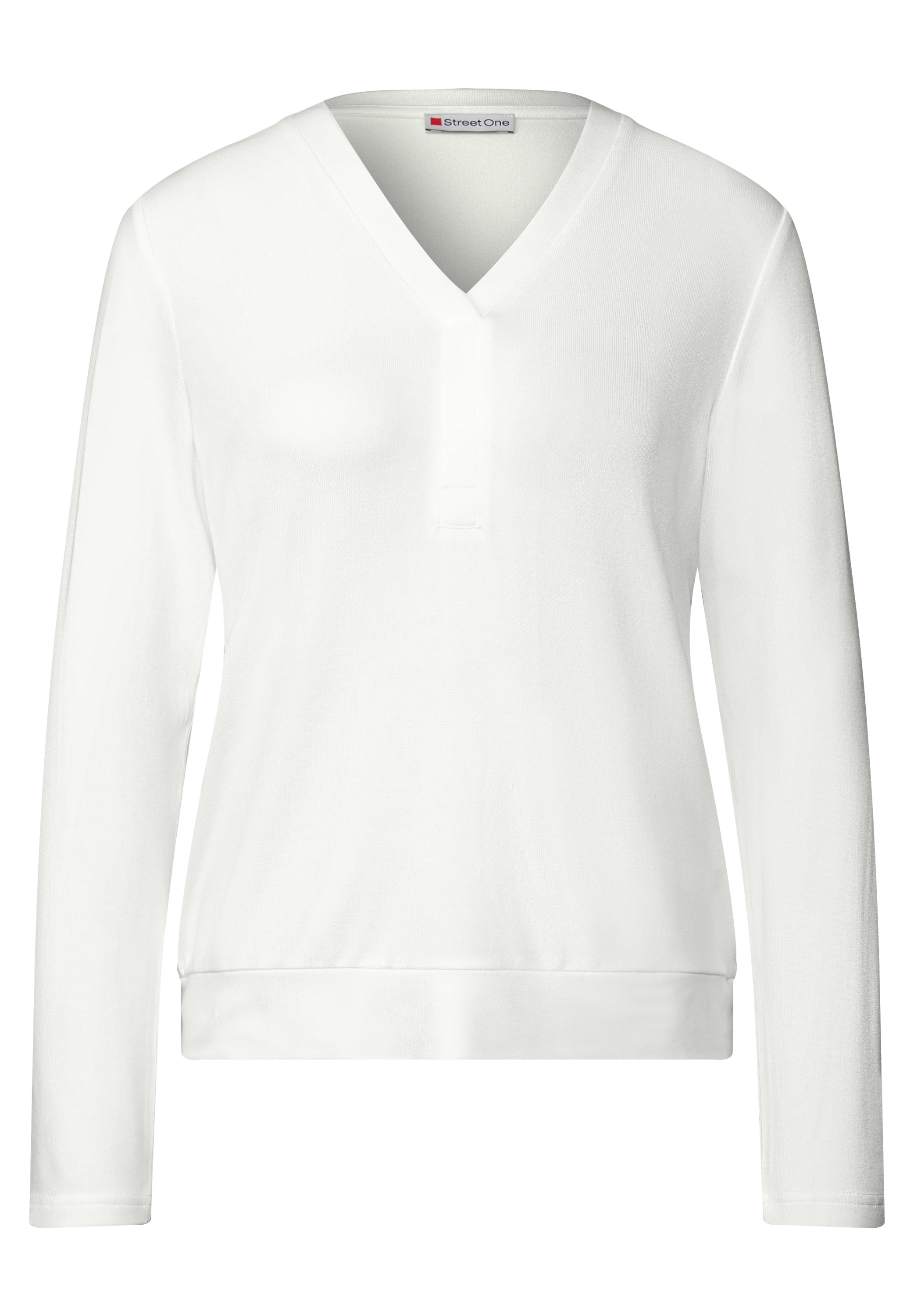 STREET ONE Langarmshirt, mit V-Ausschnitt