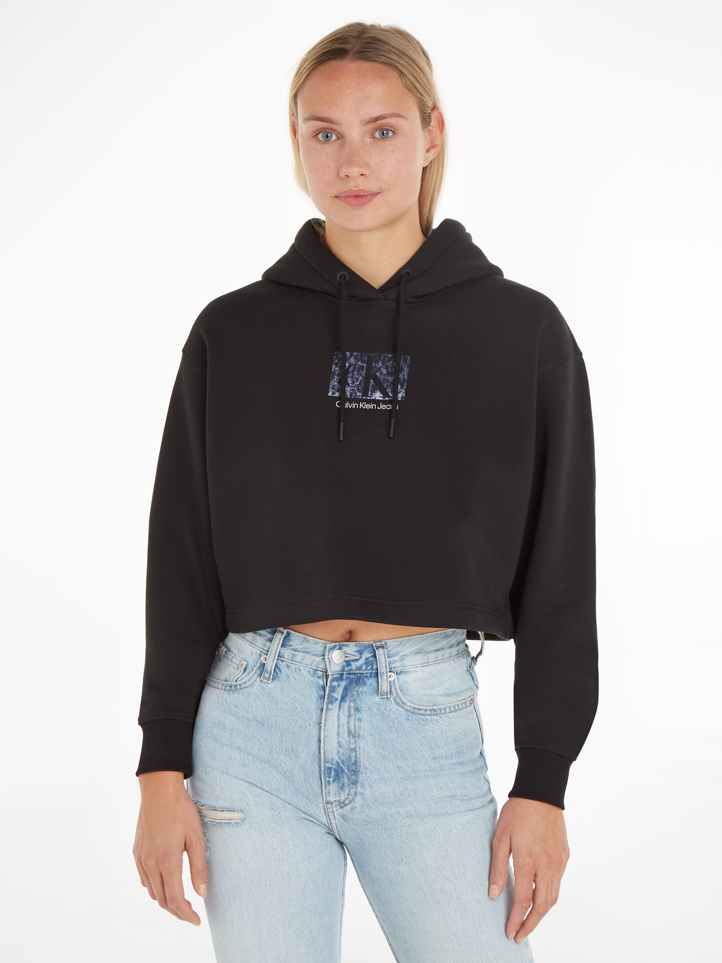 Kapuzensweatshirt »PRINTED BOX CROPPED HOODIE«