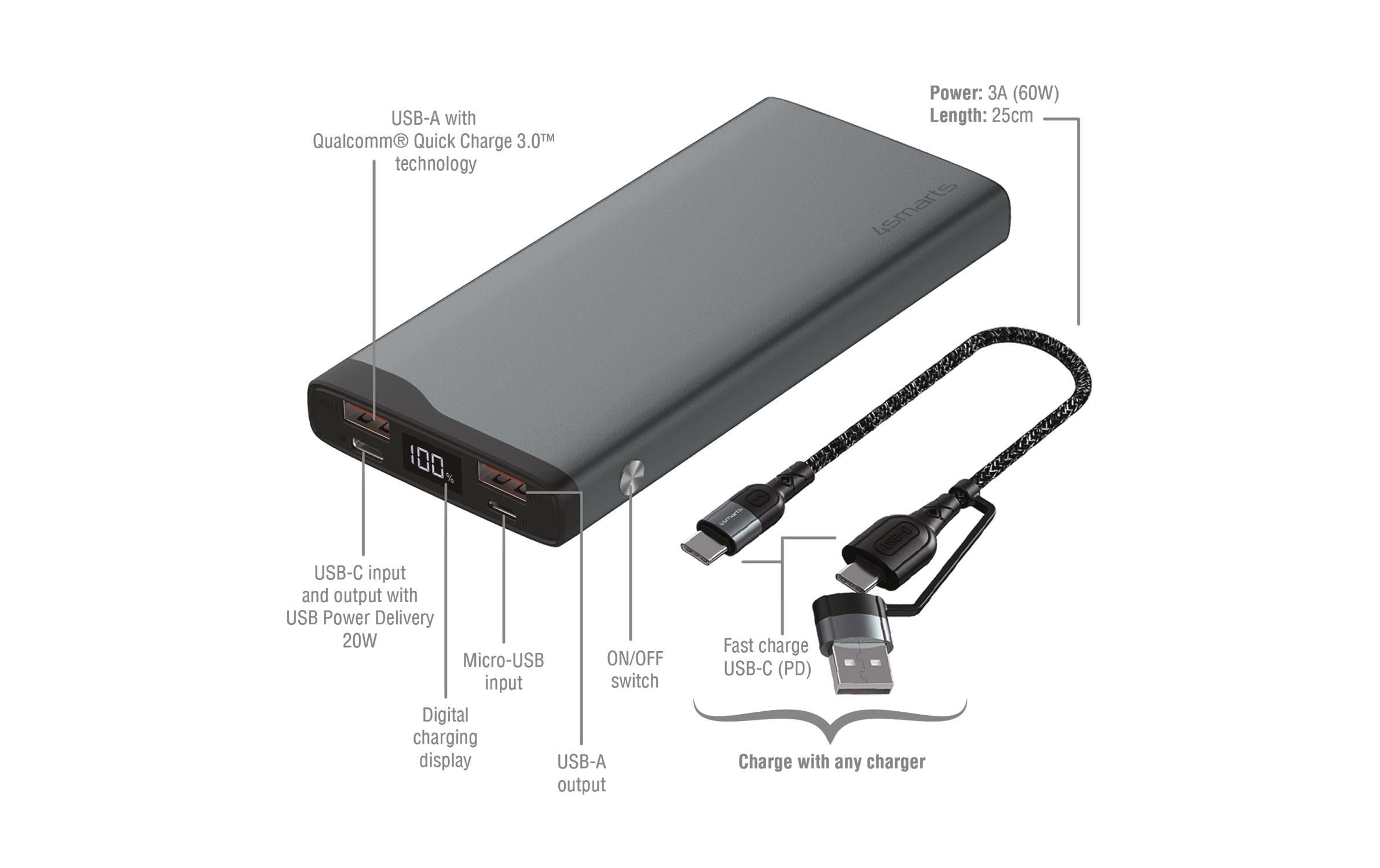 4smarts Powerbank »VoltHub Pro«