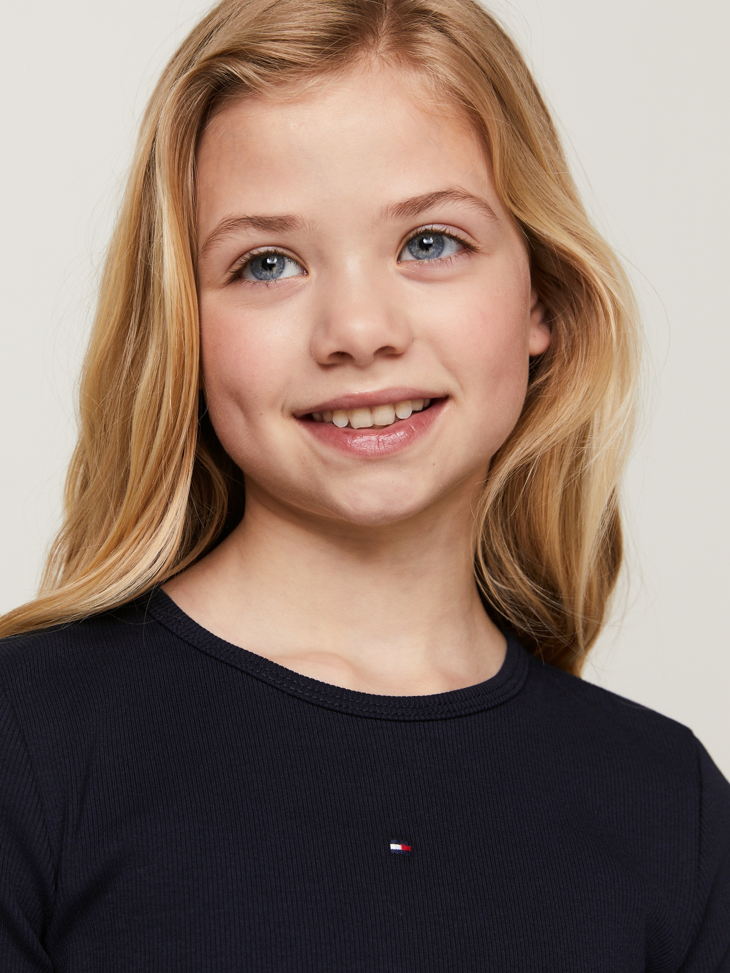 Tommy Hilfiger Langarmshirt »ESSENTIAL RIB TOP L/S«, mit Babylock Saum