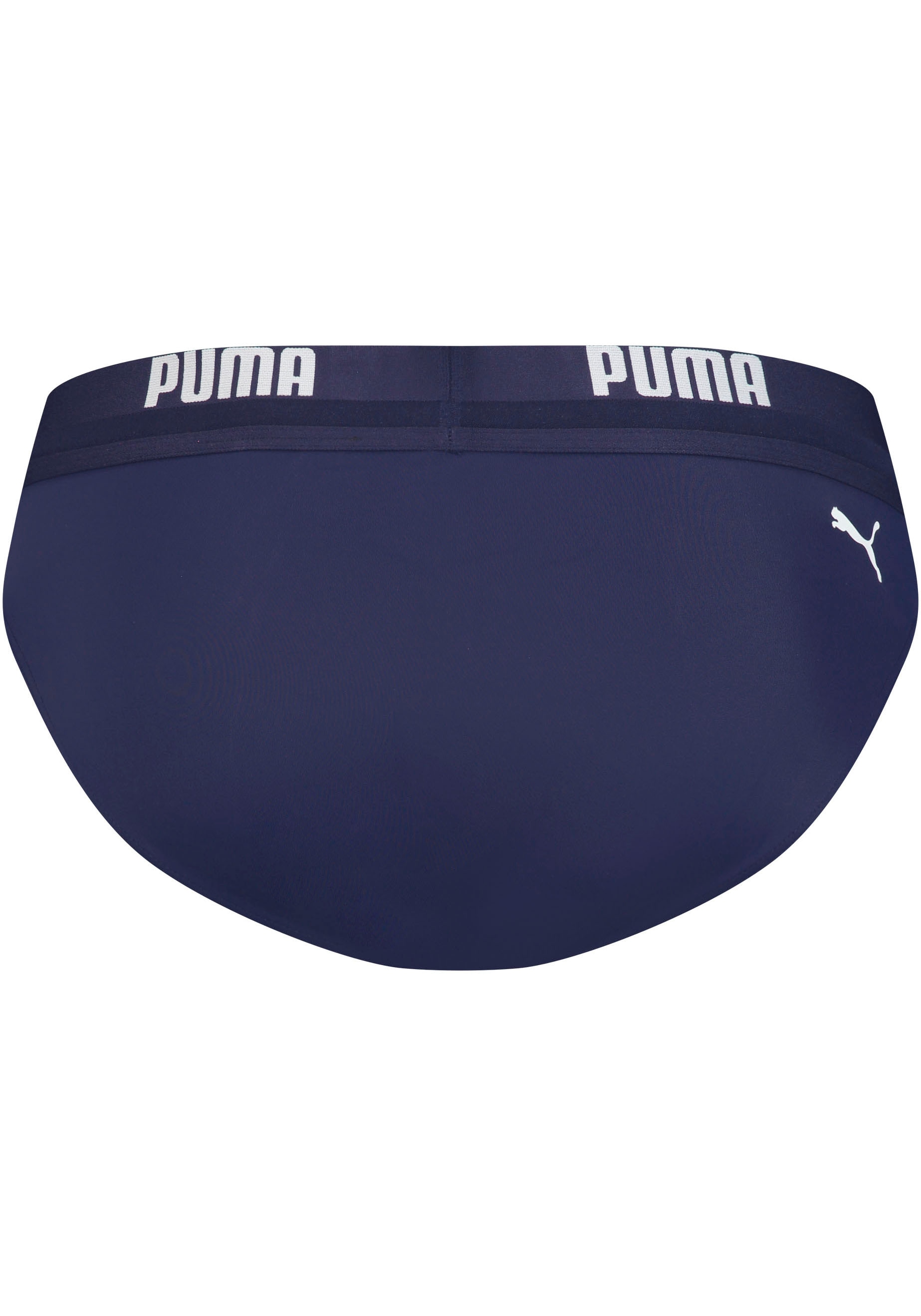PUMA Badeslip »PUMA SWIM MEN LOGO SWIM BRIEF«, mit elastischem Logobund