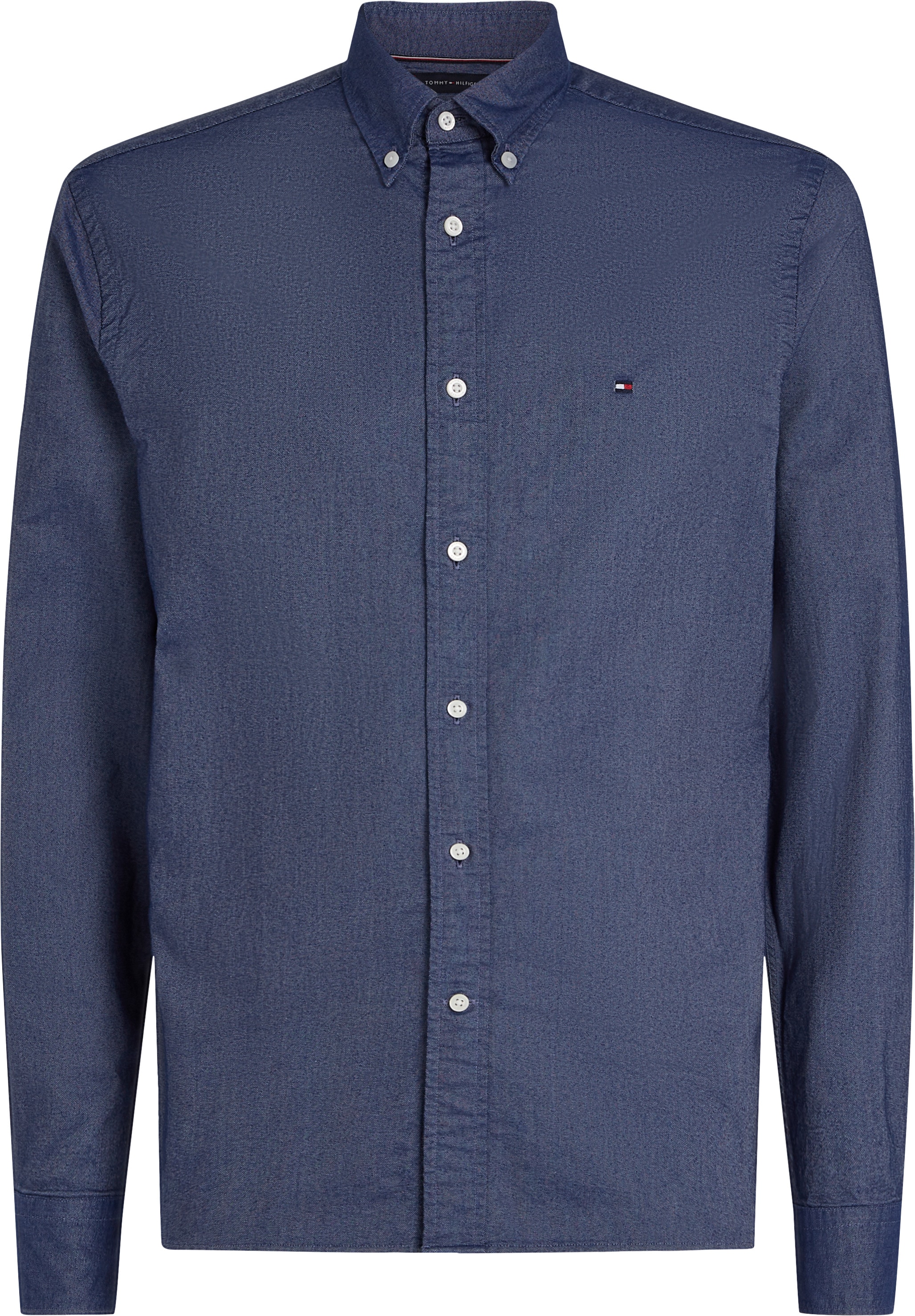 Tommy Hilfiger Big & Tall Langarmhemd »BT-SOLID HERITAGE OXFORD S-B«, in Grossen Grössen, Logostickerei