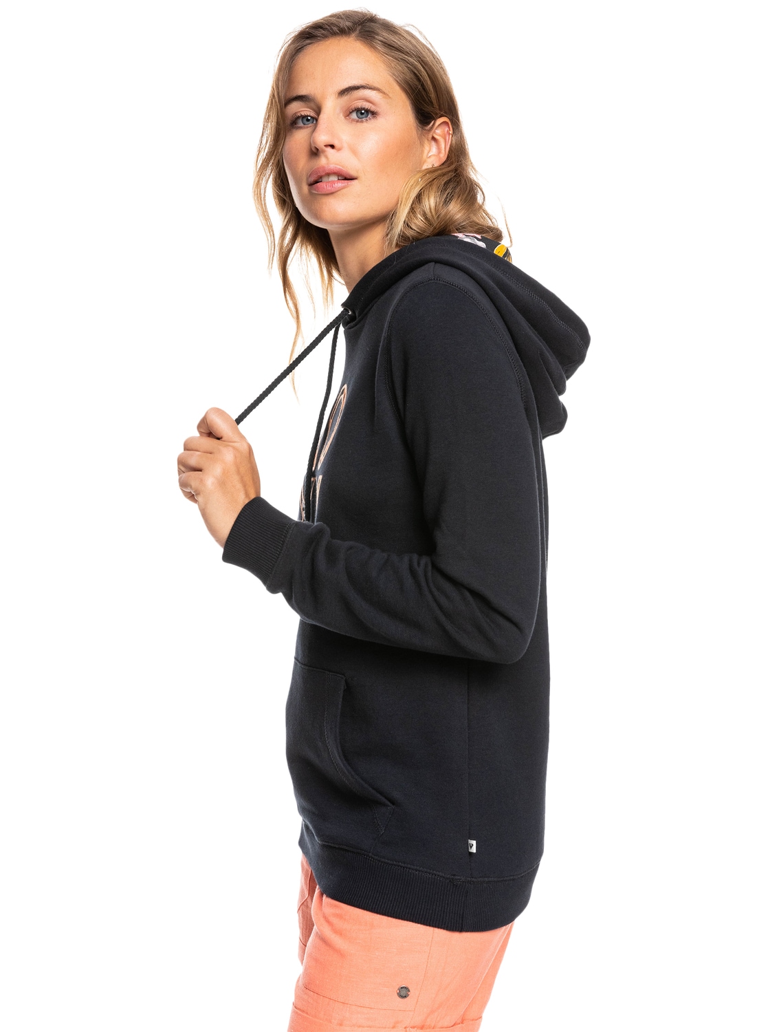 Roxy outlet Kapuzensweatshirt hellgrau meliert Casual-Look