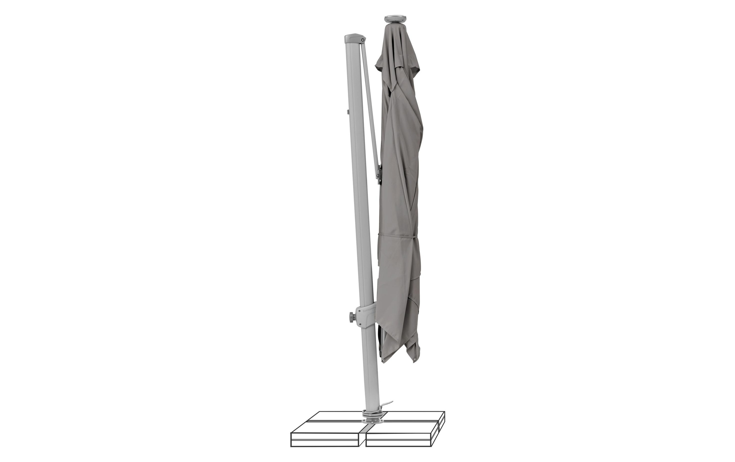 Sonnenschirm »Suncomfort by Glatz Varioflex Solar LED, 300 x 300 cm«