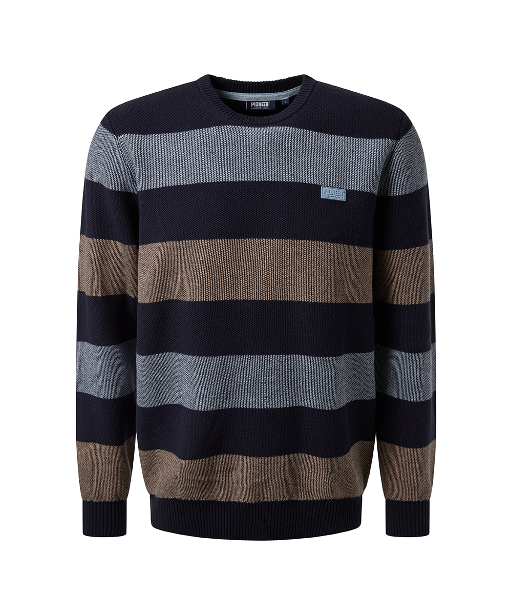 Pioneer Authentic Jeans Rundhalspullover, Feinstrickqualität