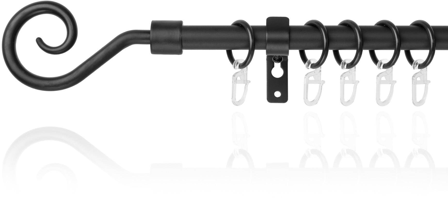 LICHTBLICK ORIGINAL Gardinenstange »Kringel«, 1 läufig-läufig, Fixmass