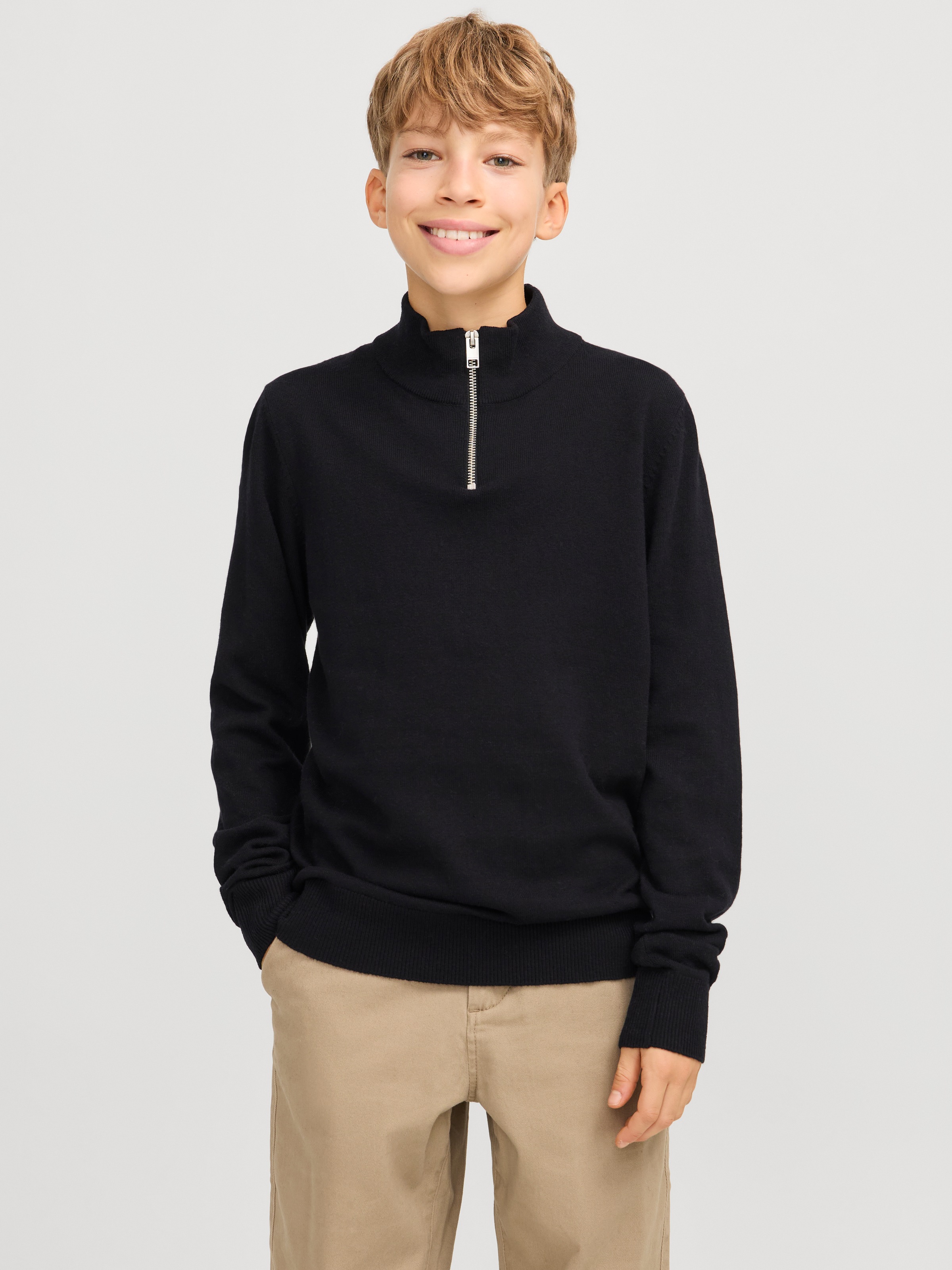 Jack & Jones Junior Troyer »JJEEMIL KNIT HALF ZIP NOOS JNR« Baumwollmischung, regular fit