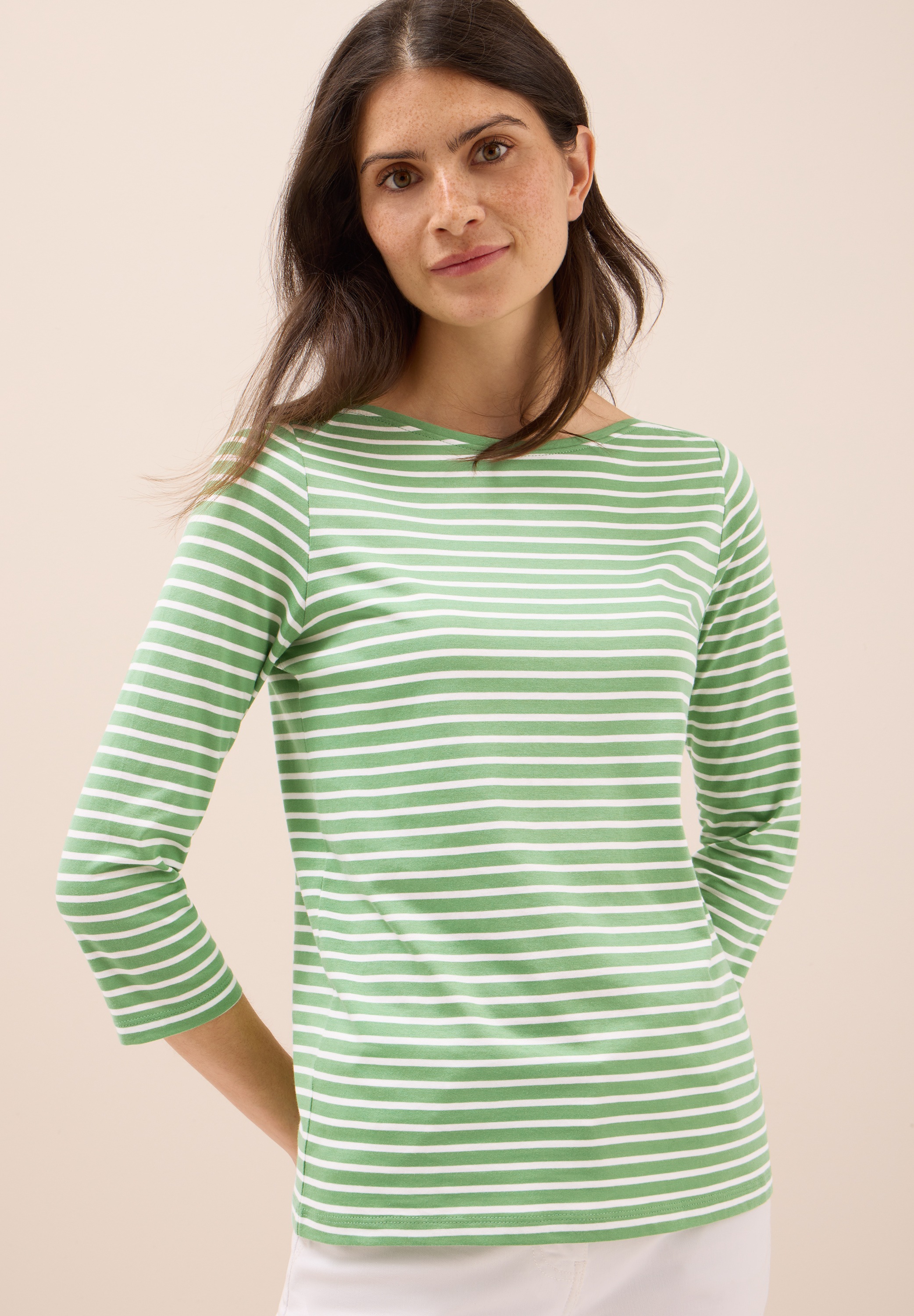 Cecil 3/4-Arm-Shirt mit Streifen Muster