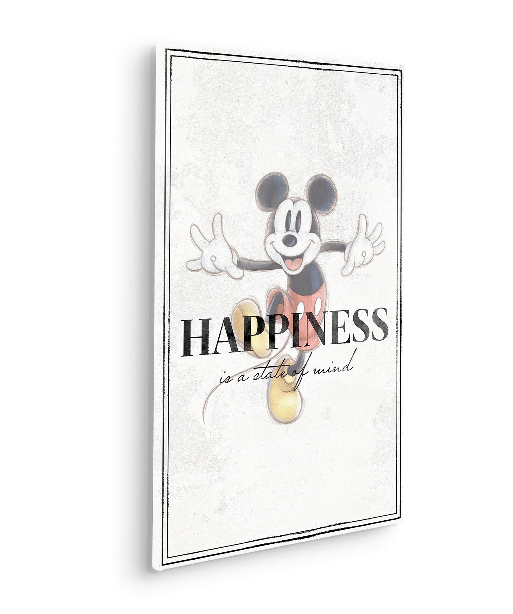 Komar Leinwandbild »Mickey Be Kind - Grösse 40 x 60 cm«, Disney, (1 St., 40 x 60 cm (Breite x Höhe), Keilrahmenbild mit Echtholzrahmen, Kinderzimmer