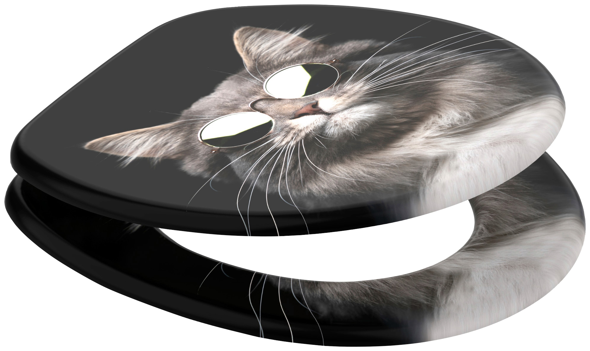 Sanilo WC-Sitz »Cool Cat«, mit Absenkautomatik, BxL: 37,7 x 42,0 - 47,0 cm