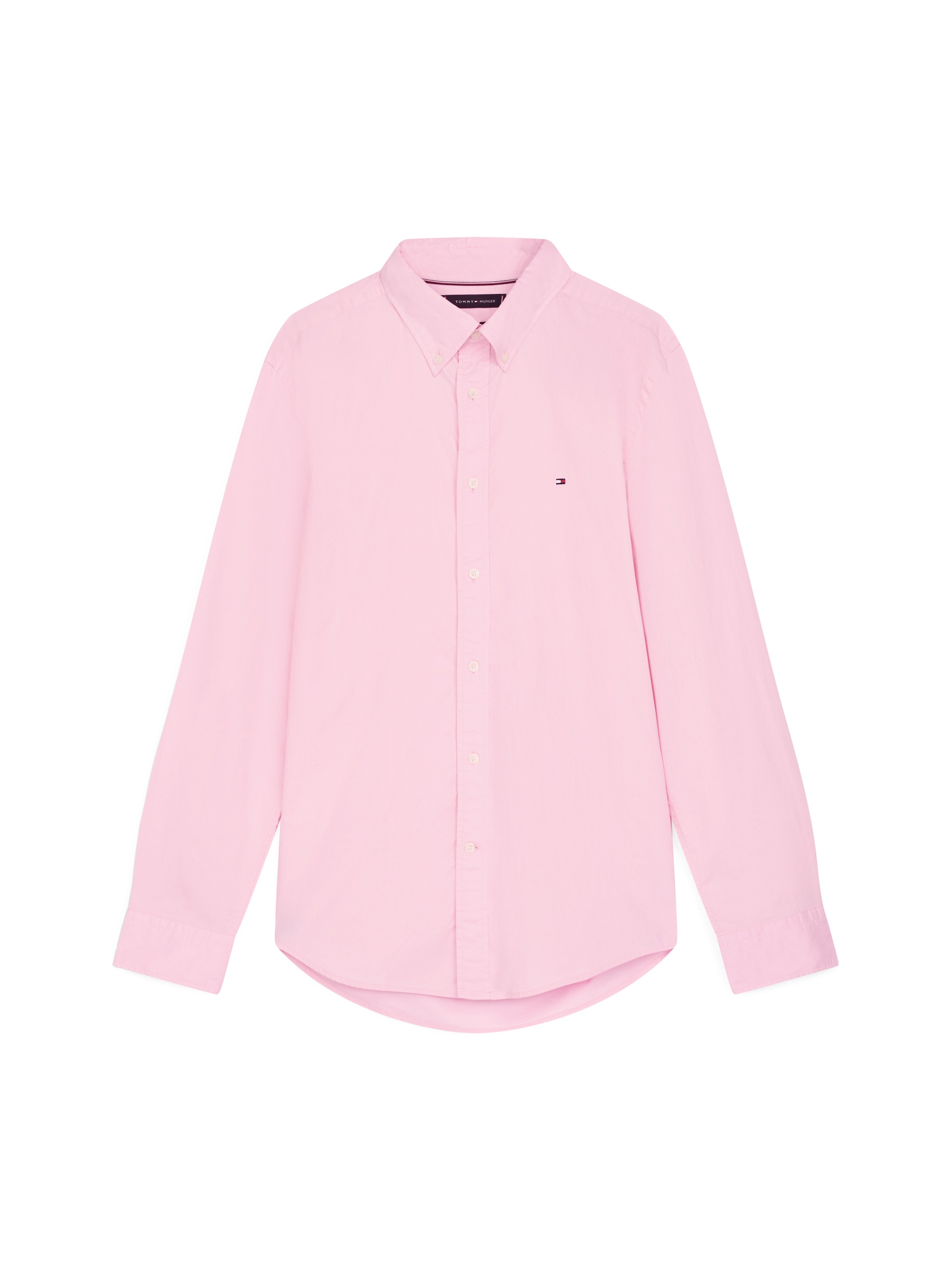Tommy Hilfiger Businesshemd »FLEX POPLIN SOLID RF SHIRT mit Button-down und Rückenfalte«, unifarben, klassisch, regular fit, Baumwolle, Kragen