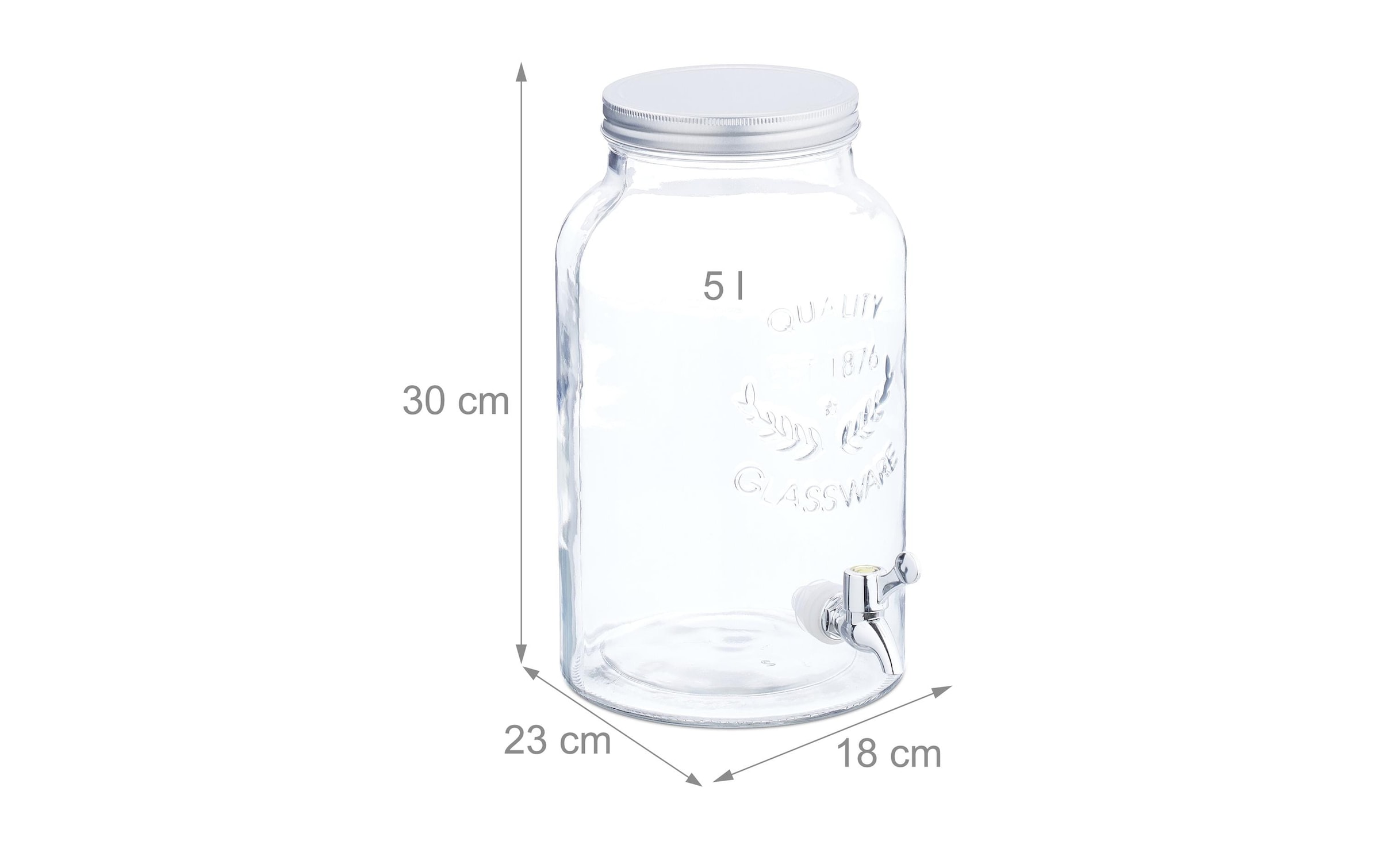 relaxdays Getränkespender »Vintage-Design 5 Liter«