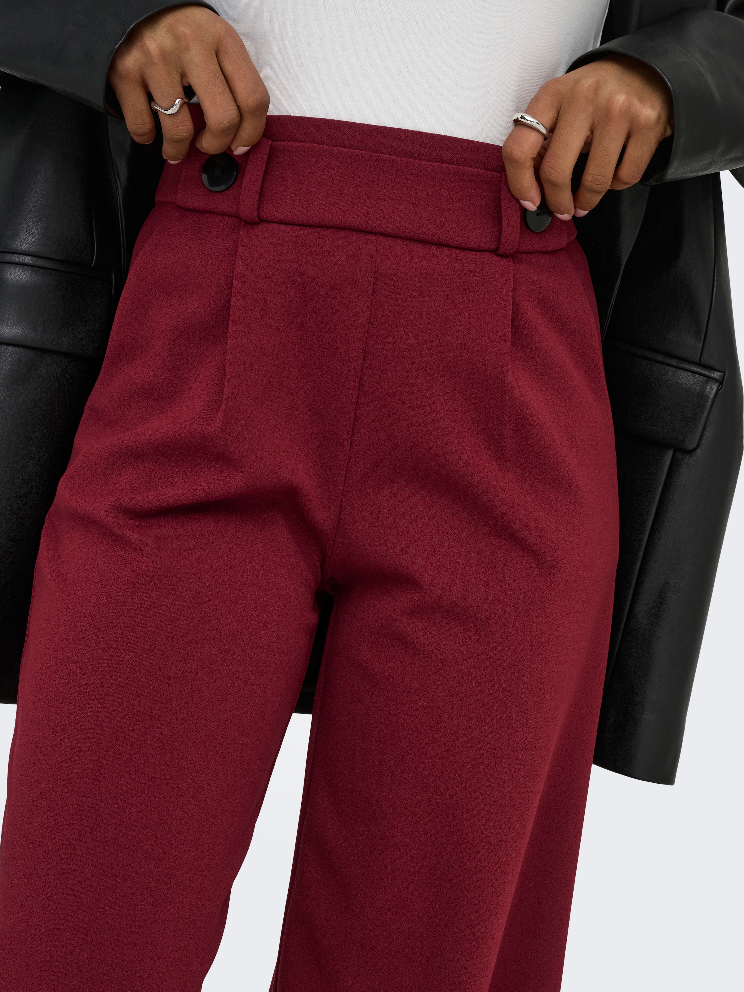 JDY Jerseyhose »JDYGEGGO NEW LONG PANT JRS NOOS«, mit dekorativem Riegel vorne am Bund