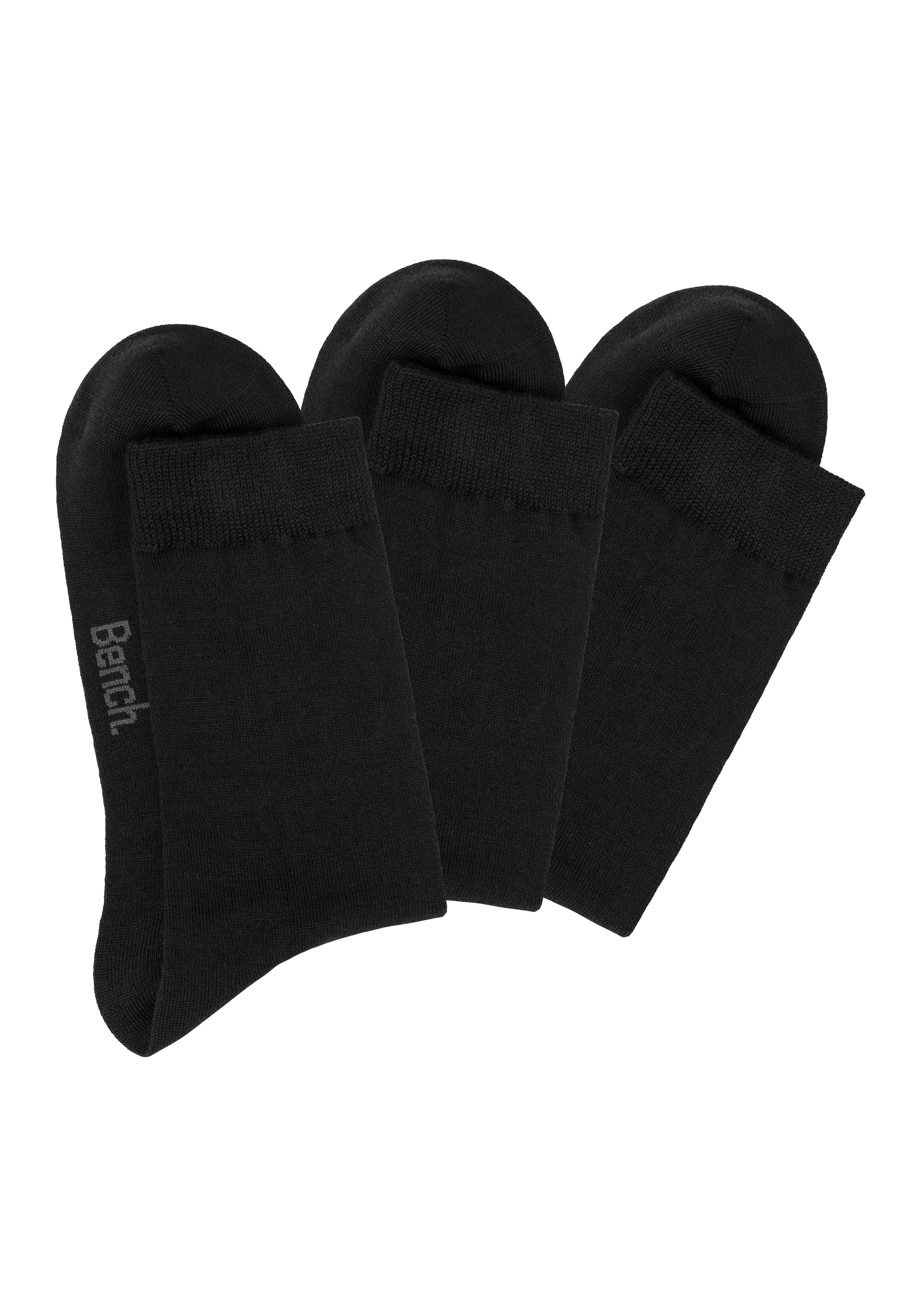 Bench. Socken, (Packung, 3 Paar), Damensocken aus flauschigem Material mit wärmender Wolle