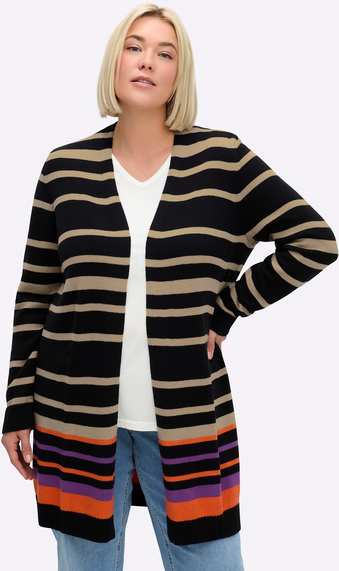 Sheego Longstrickjacke